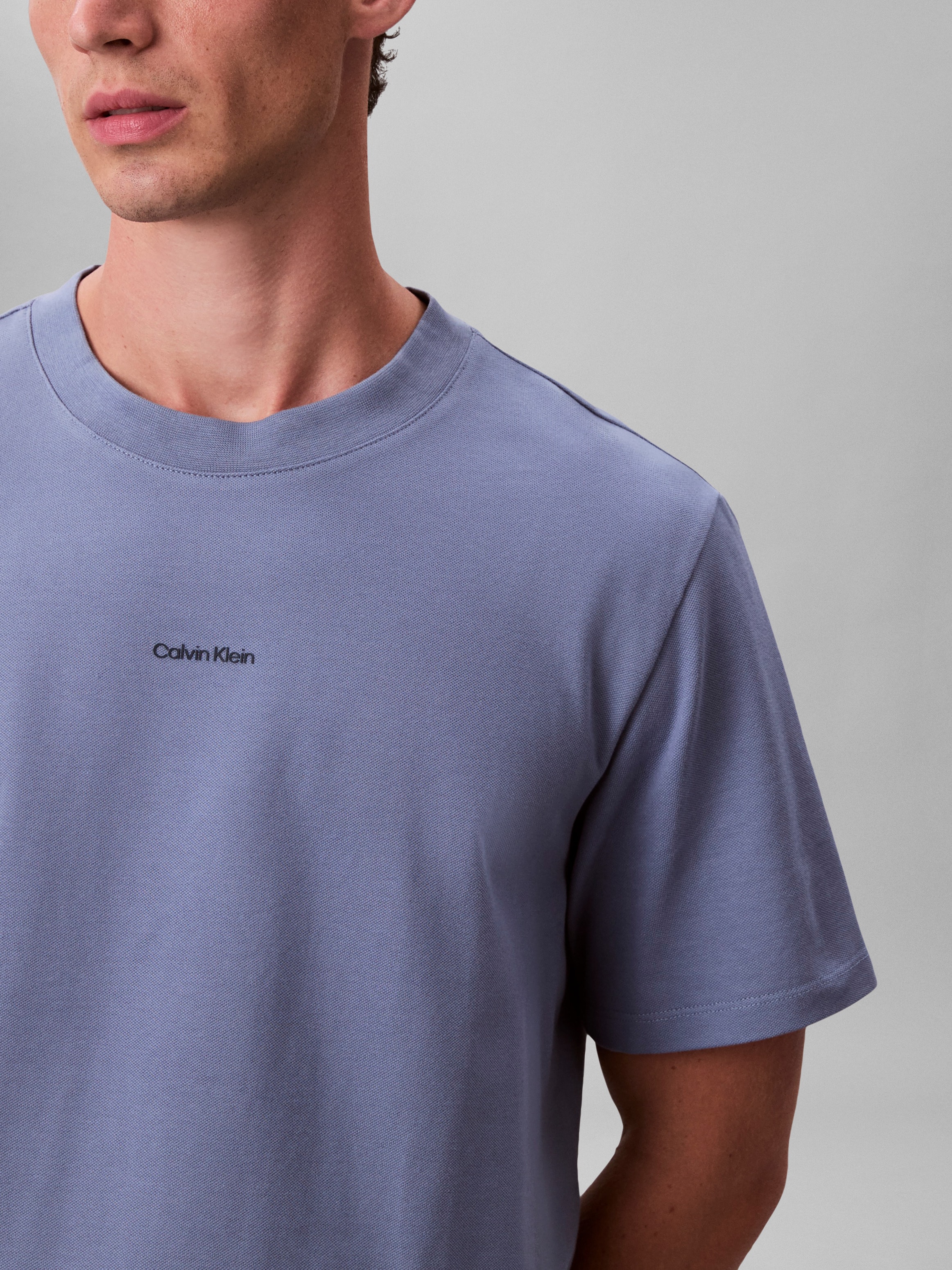 Calvin Klein T-Shirt »SS STRETCH PIQUE NANO EASY TEE« Mit Rundhalsausschnitt