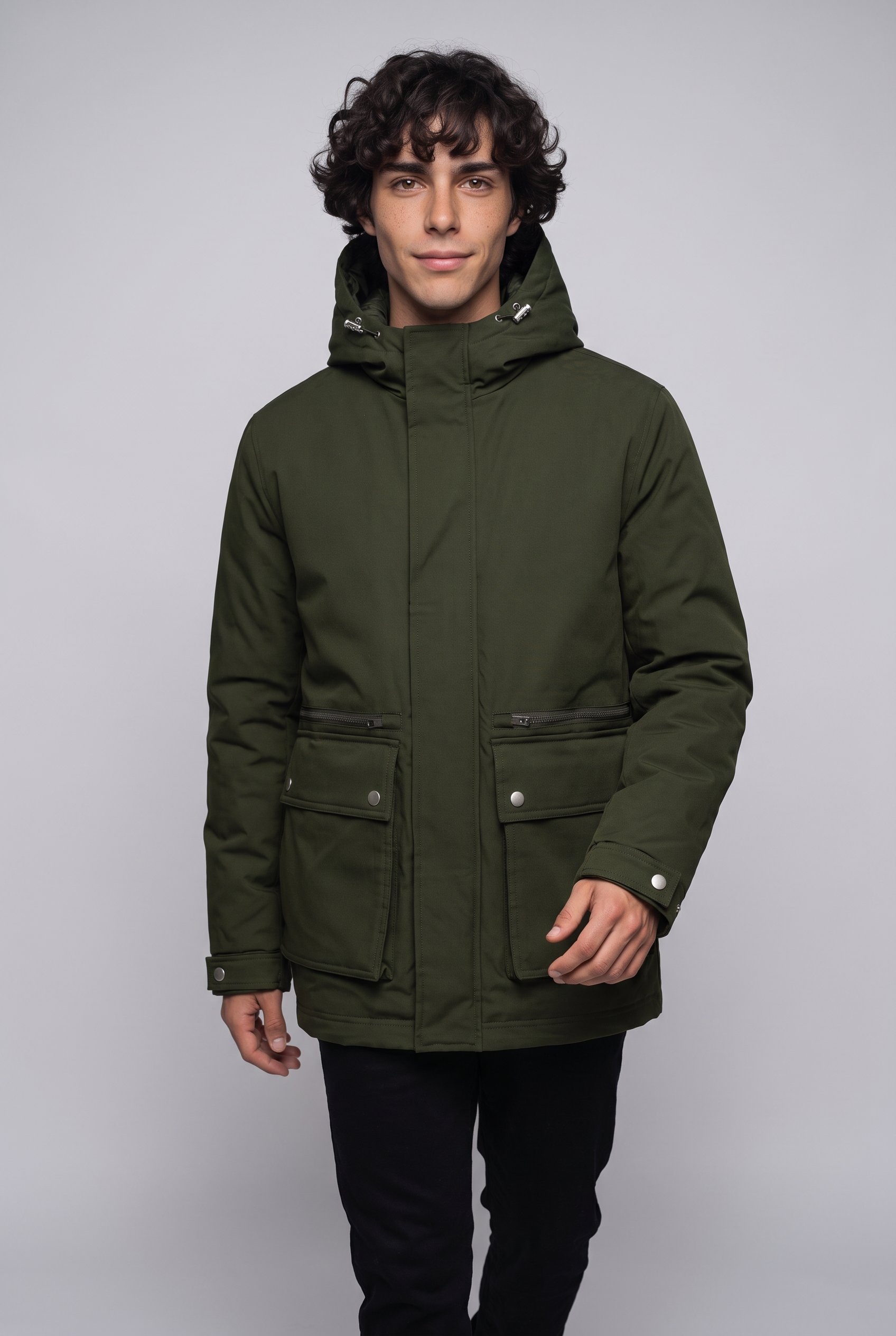 Jack & Jones Parka »JJEWOLF PARKA JACKET NOOS« avec capuche fibre synthétique, coupe régulière