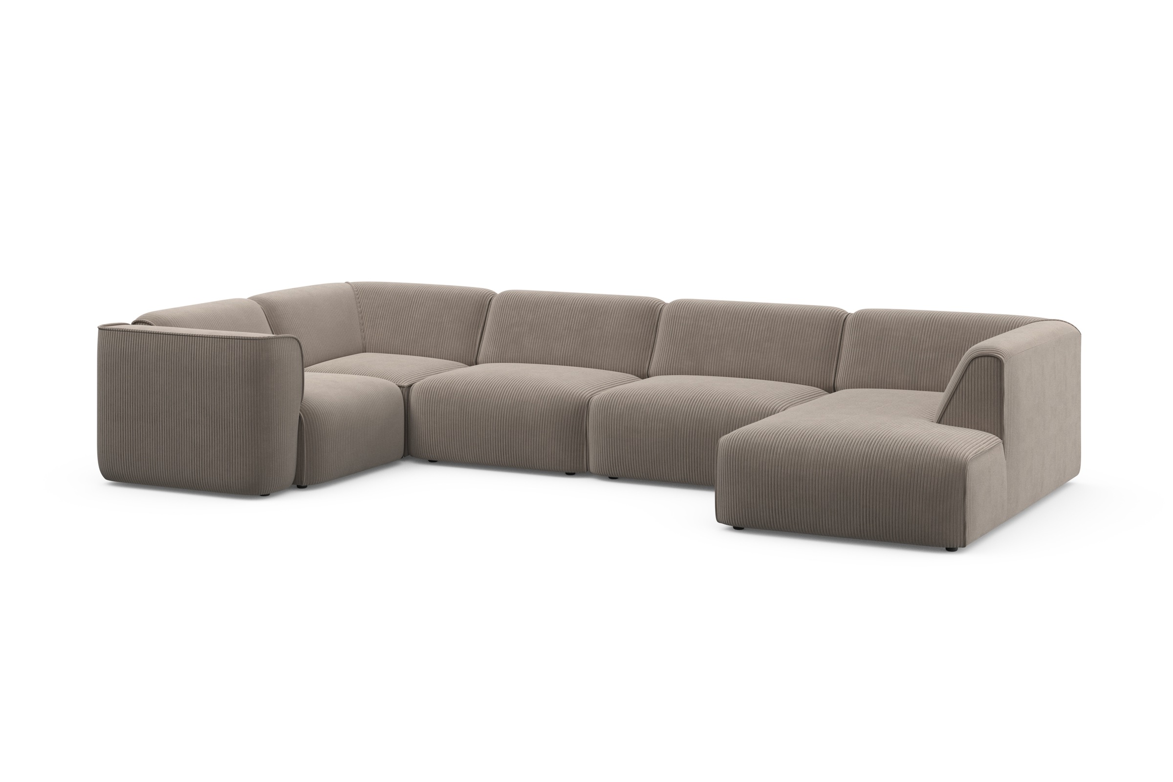 RAUM.ID Wohnlandschaft »Merid U-Form, jederzeit durch Module erweiterbar, B/T/H: 367/206/70 cm«, als Modul oder separat verwendbar, für individuelle Zusammenstellung
