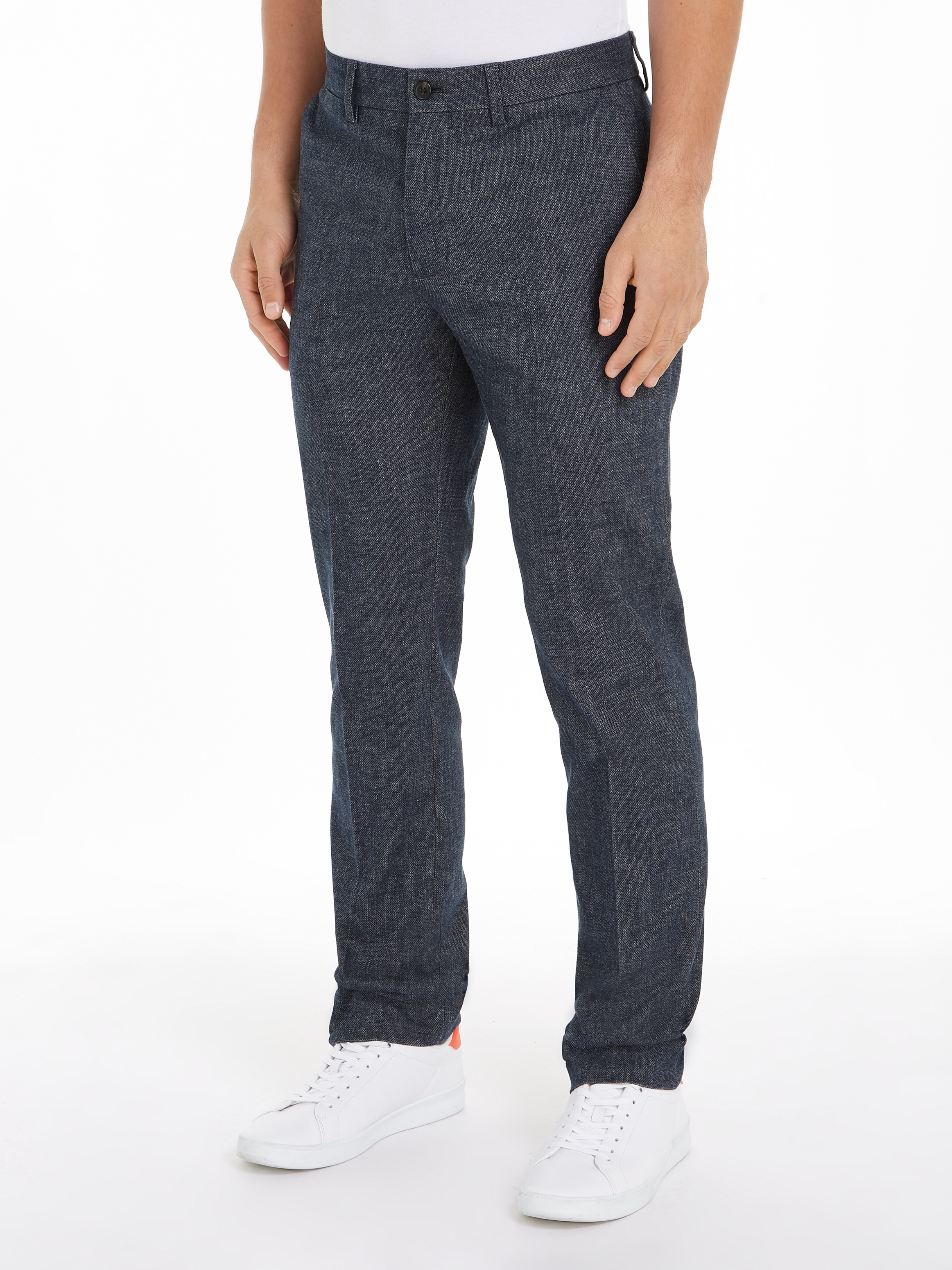 Tommy Hilfiger 5-Pocket-Hose »DC DENTON BRUSHED MARL«, meliertes Design, mit Bügelfalten