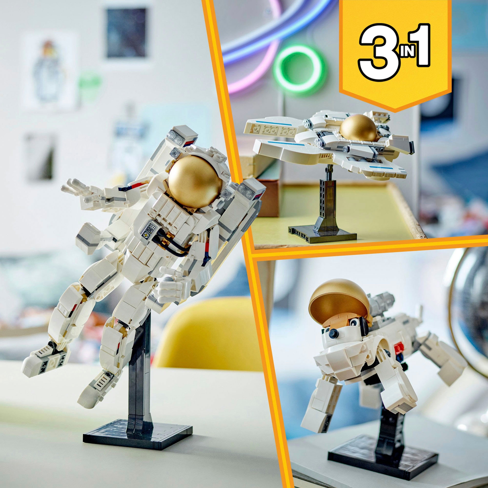 LEGO® Konstruktionsspielsteine »Astronaut im Weltraum (31152), LEGO Creator 3in1« Made in Europe