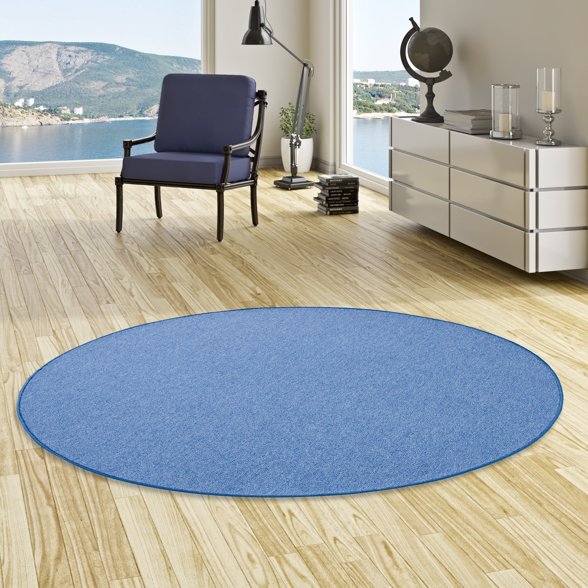 my home Teppich »Fortis, Schlinge, Made in Netherlands« rund 5 mm Höhe Uni Farben, gekettelt, strapazierfähig, Wohnzimmer