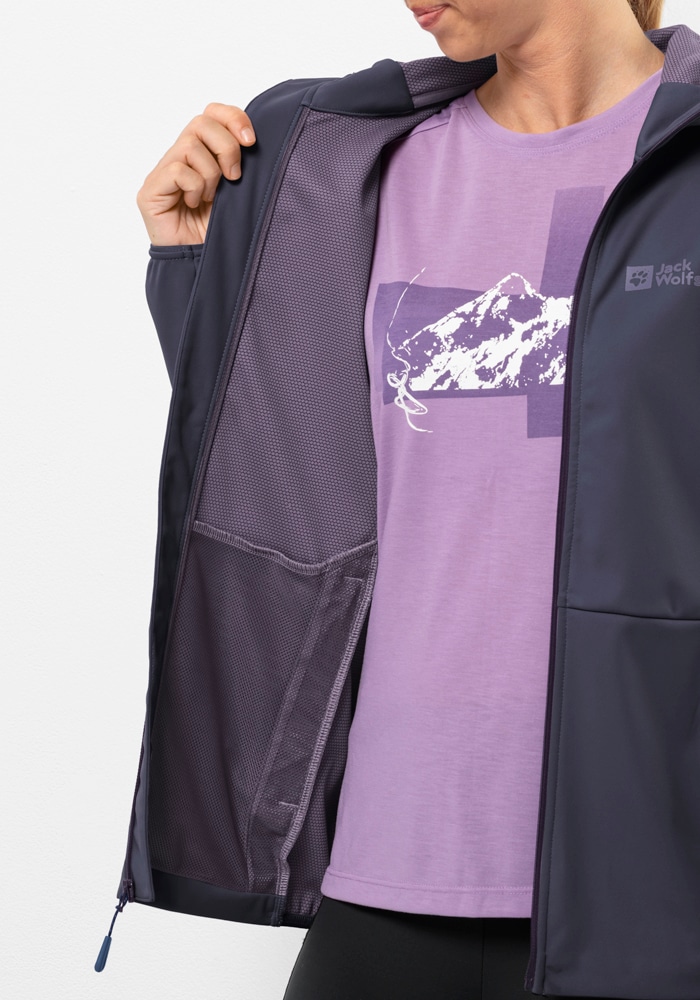 Jack Wolfskin Softshelljacke »FELDBERG HOODY W«, mit Kapuze