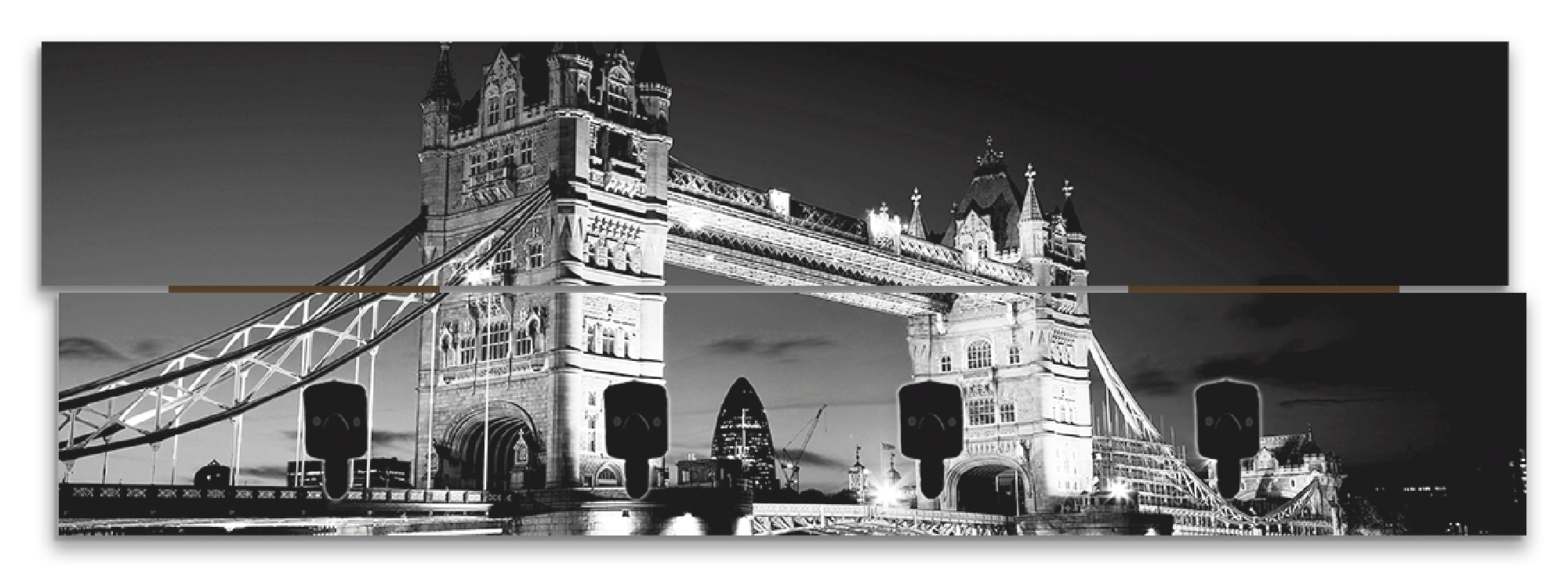 Artland Garderobenleiste »Tower Bridge in der Abenddämmerung«, teilmontiert