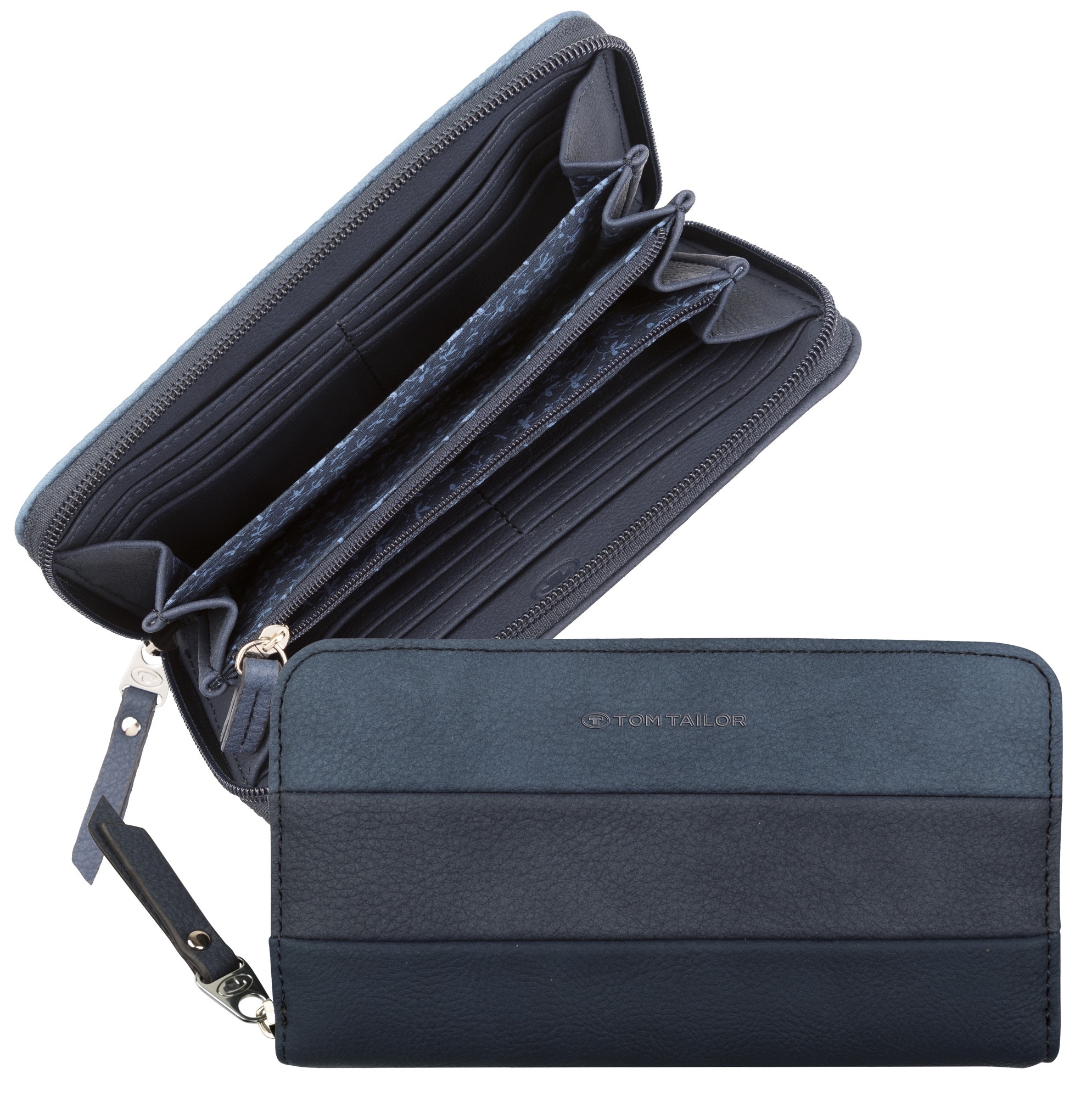 TOM TAILOR Geldbörse »ELLEN Long zip wallet«, im modischen Streifendesign