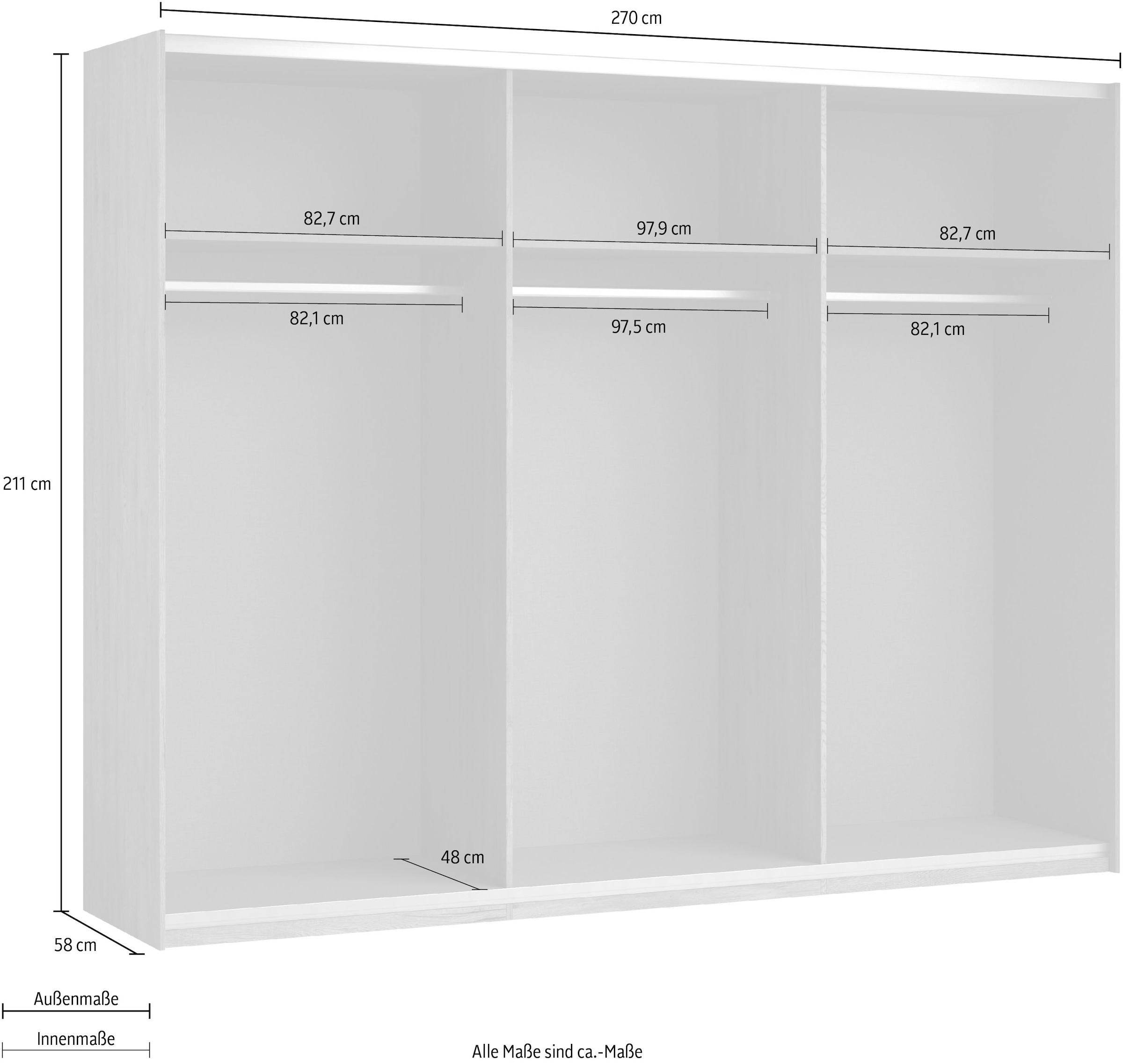 Schlafkontor Schwebetürenschrank »Linea«