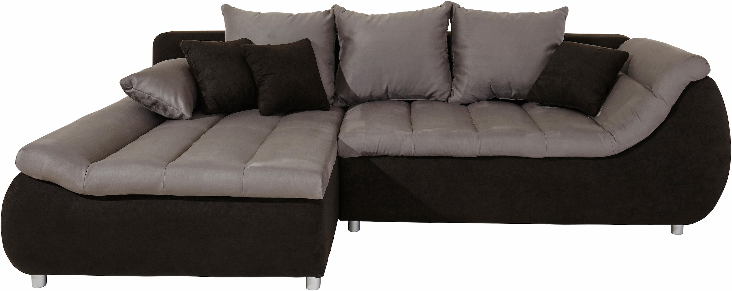 Home affaire Canapé d'angle »Imolla modern, Breite 270cm, bequem, aktuelle Steppung im Sitz, L-Form« inkl. Bettfunktion und Bettkasten
