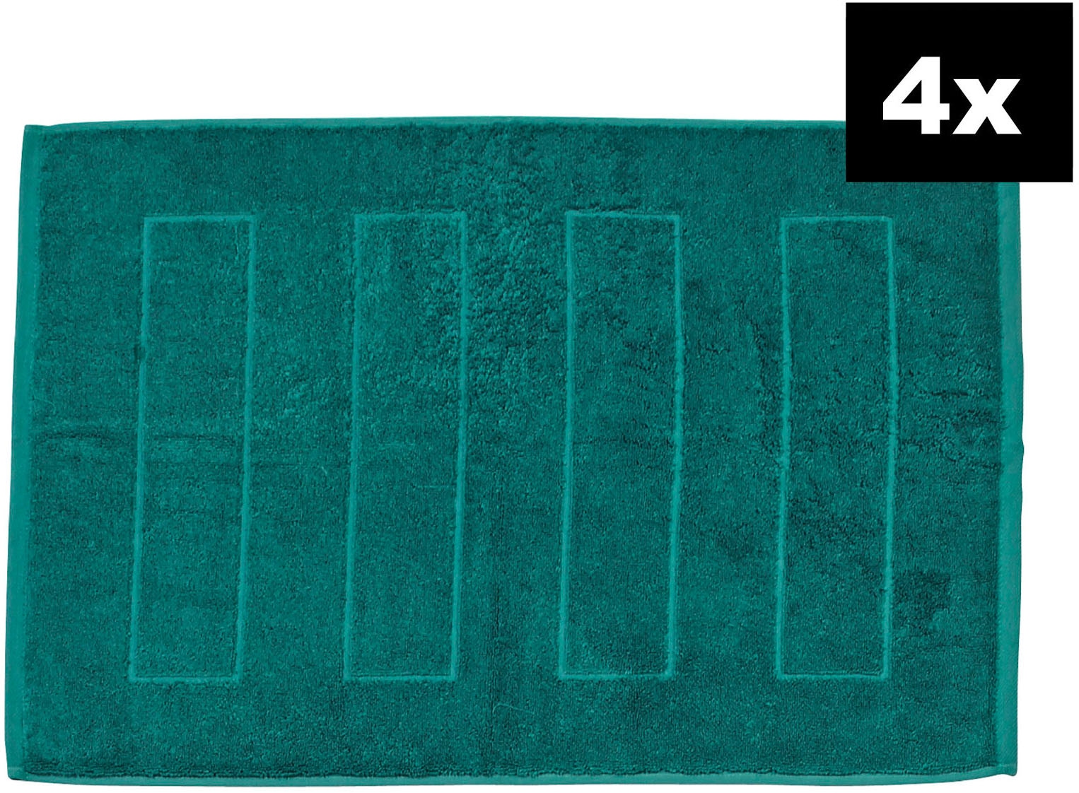 done.® Badematte »DAILY UNI 4er-Set« Höhe 5 mm fussbodenheizungsgeeignet Badvorleger aus 100% Baumwolle