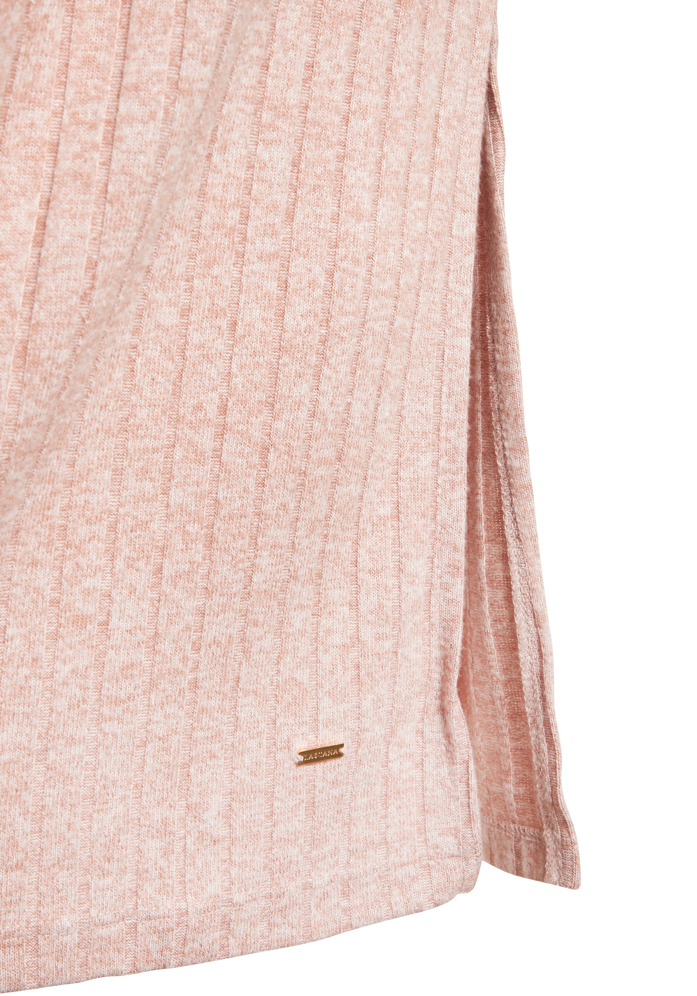 LASCANA Robe en tricot Lounge-/ Rippkleid mit weiten Ärmeln und Taillenband, Loungewear