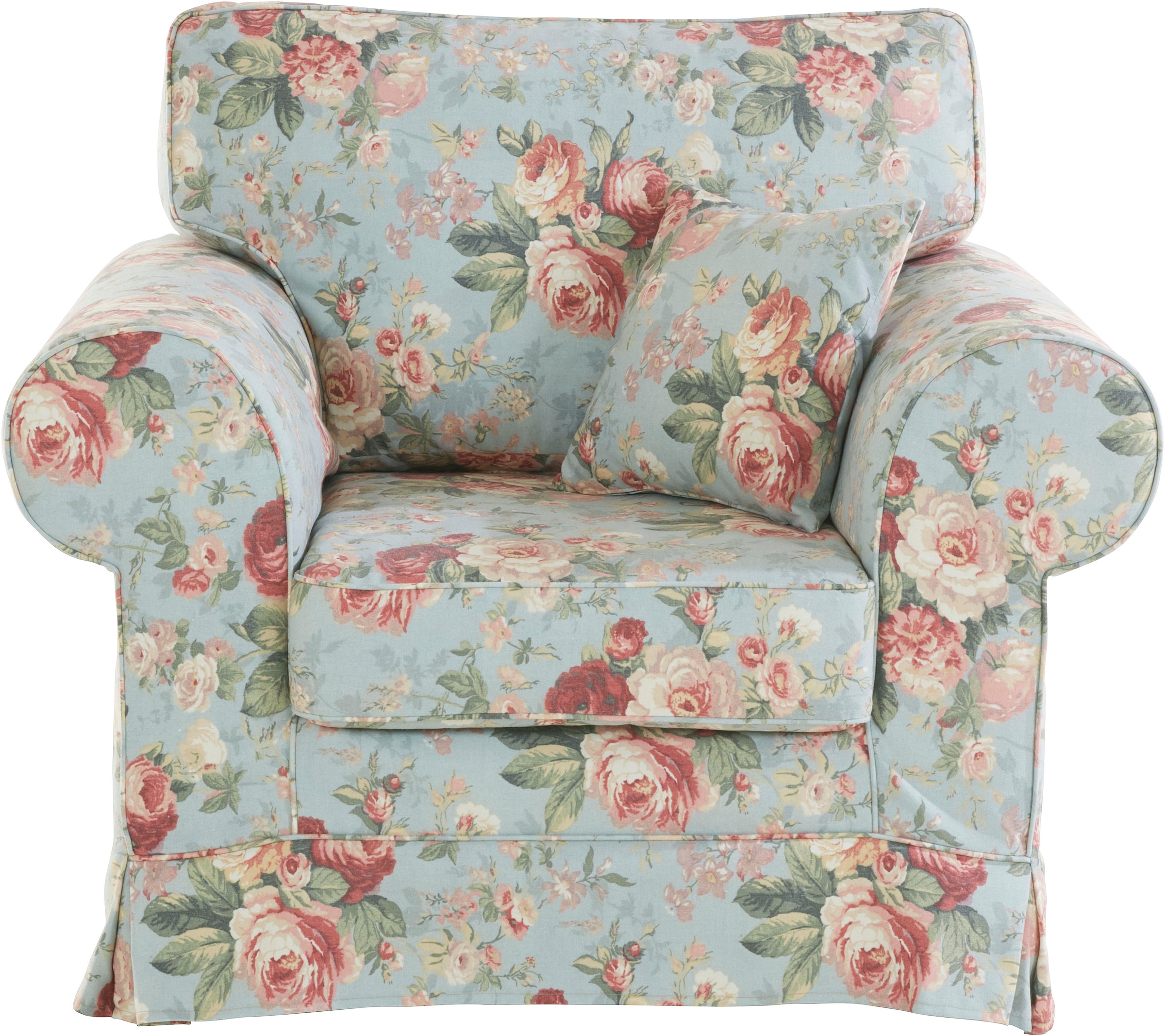 Image of Home affaire Sessel "Shadmoor" Hussenoptik, in uni oder mit Blumendruck, passend zur Shadmoor-Serie