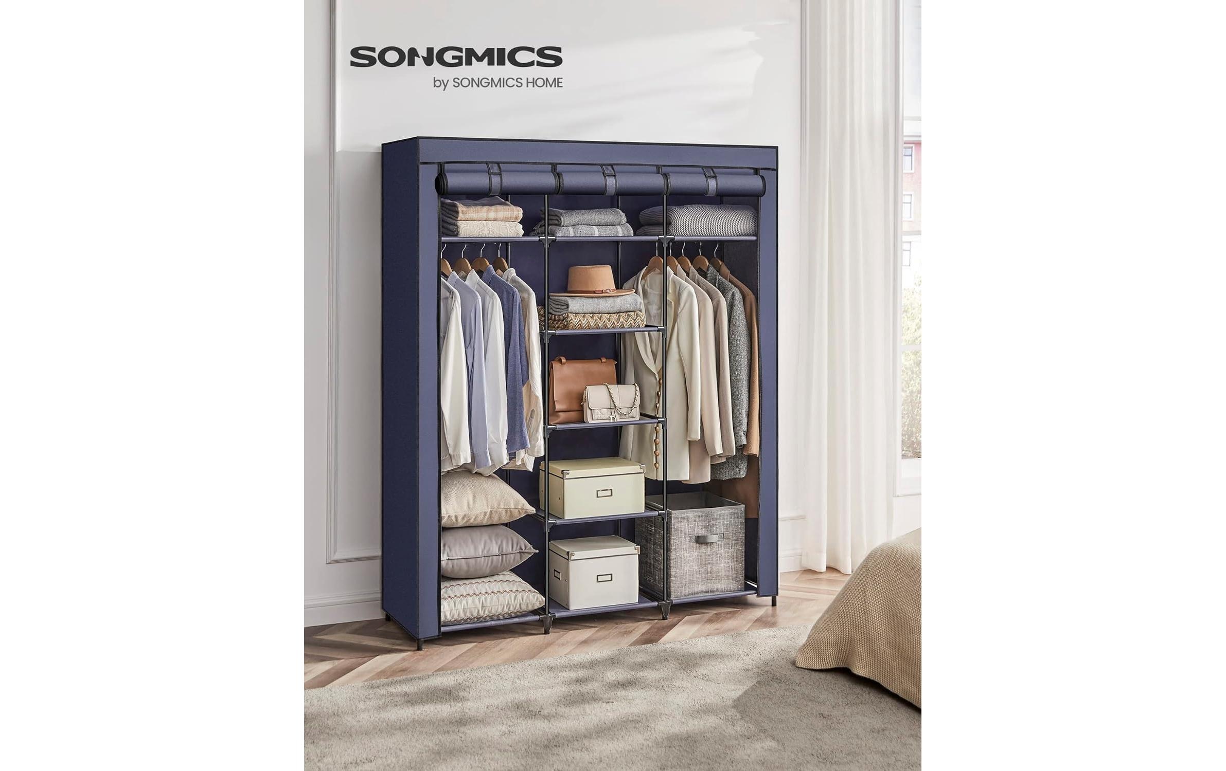 SONGMICS Armoire en tissu »mit 3 hochrollbaren Türen 150 x 175 cm«