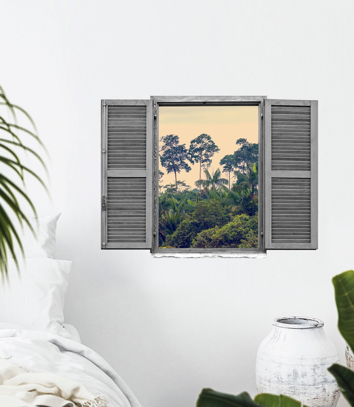 queence Wandtattoo »Regenwald« Wandsticker, Wandbild, selbstklebend, 3D, Fenster