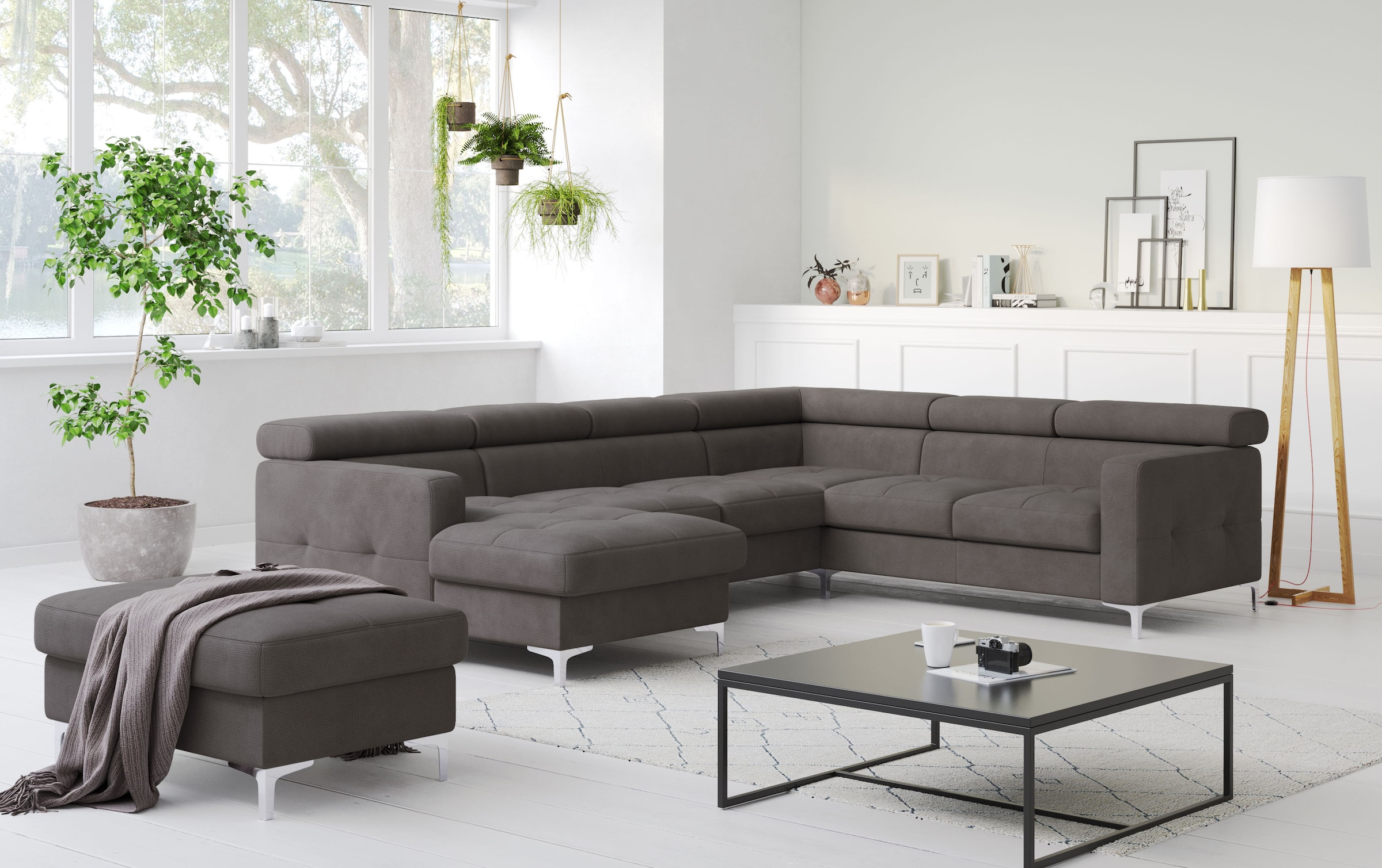 Image of COTTA Wohnlandschaft "Sammy U-Form" mit Kopfteilverstellung, wahlweise mit Bettfunktion & Bettkasten