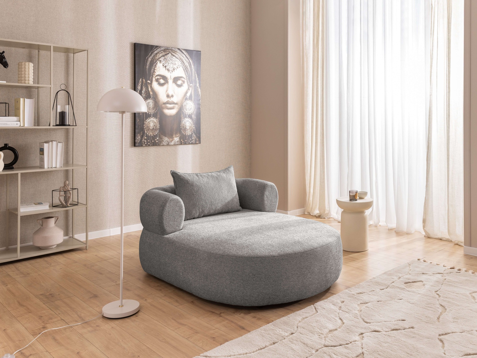 Home affaire XXL-Sessel »LUSSAC Loveseat extra tief, grosse Sitzfläche, Masse B/T/H: 123/158/78cm« hoher Sitzkomfort und modernes Design, Sofa ohne Bettfunktion