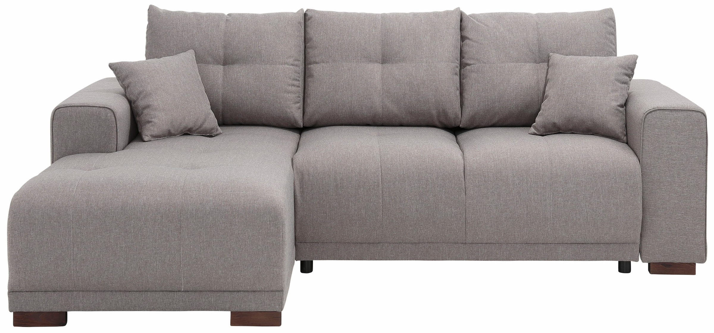 Home affaire Ecksofa »Viborg L-Form«, mit Regal in der Armlehne, wahlweise mit Bettfunktion