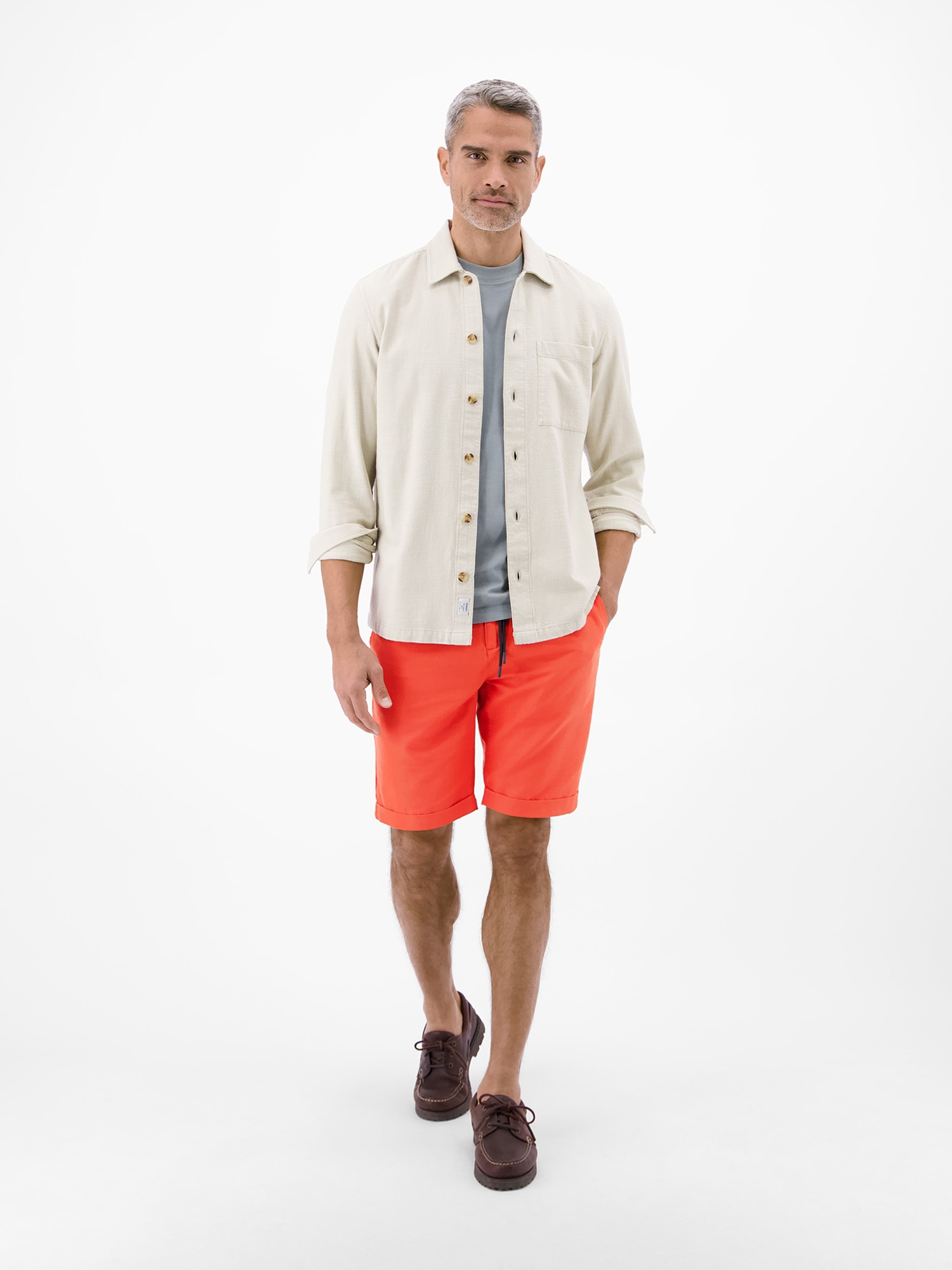 LERROS Chinoshorts »Chino-Shorts aus Baumwoll-Leinen-Mischgewebe«  Chino Hose Herren kurz, Tunnelzugbund und Gürtelschlaufen, 4 Taschen