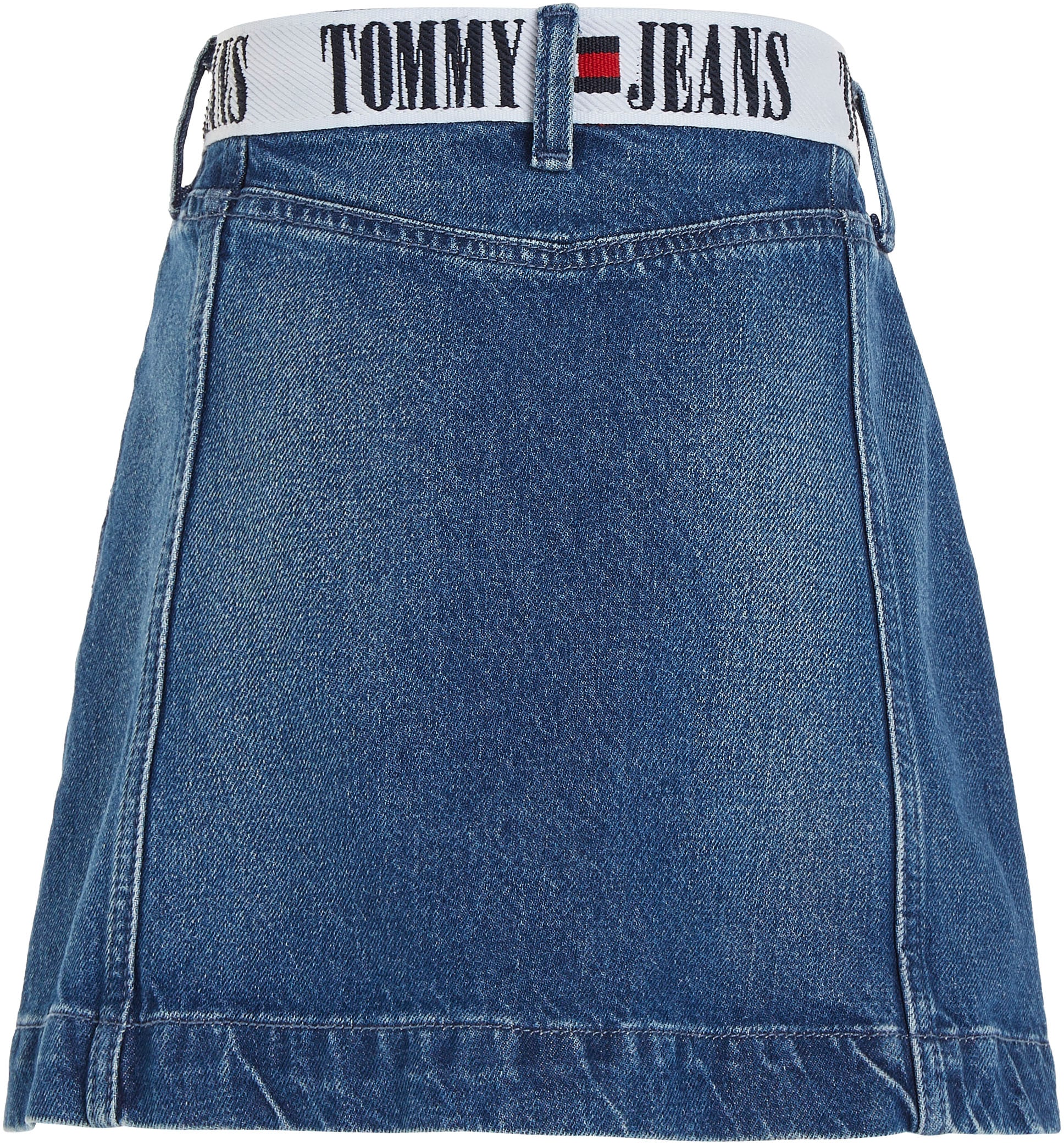 Tommy Hilfiger Jeansrock »MONOTYPE TAPE SKIRT«, Webrock mit Tommy Hilfiger Logotape