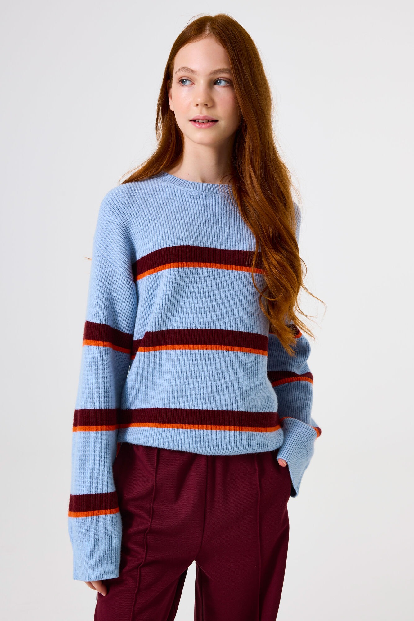 Image of Garcia Rundhalspullover mit Streifen Muster for GIRLS