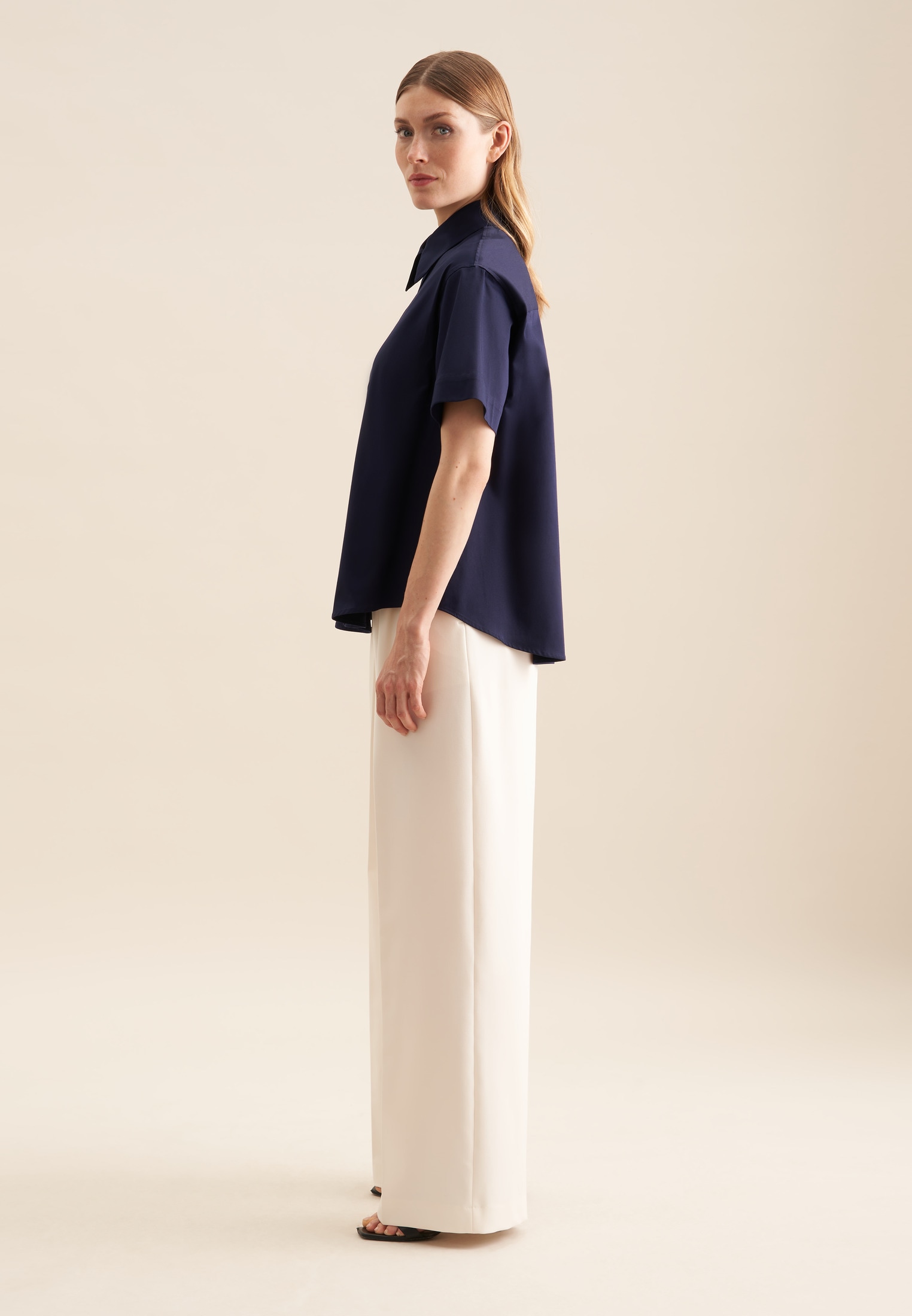 seidensticker Blouse chemise »Schwarze Rose« 1/2 Kragen Uni