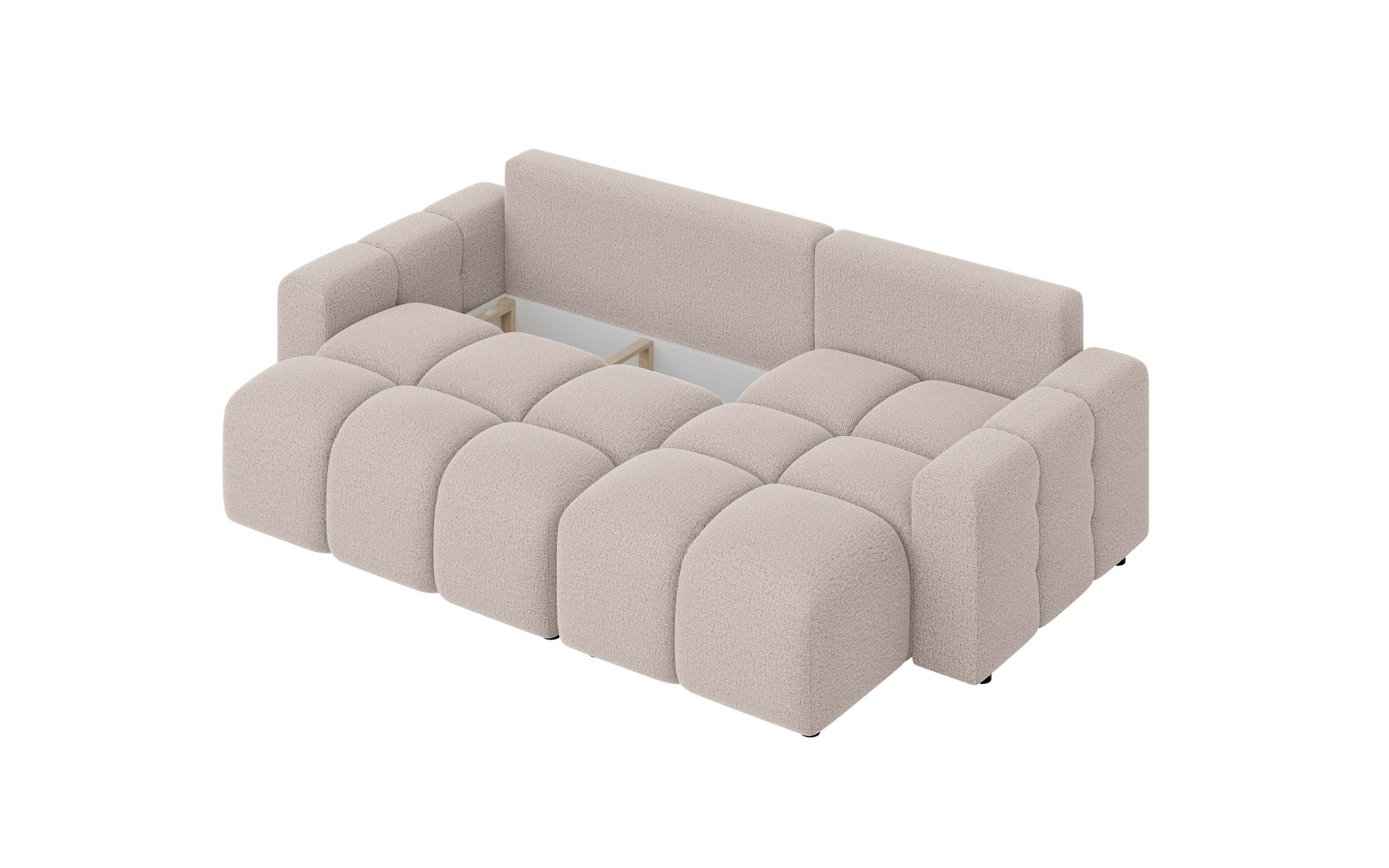 INOSIGN Ecksofa »FELICI, Schlafsofa 233cm, L-Form mit Recamiere beidseitig montierbar«, Designsofa mit Bettfunktion und Bettkasten, Masse B/T/H: 233/142/88 cm