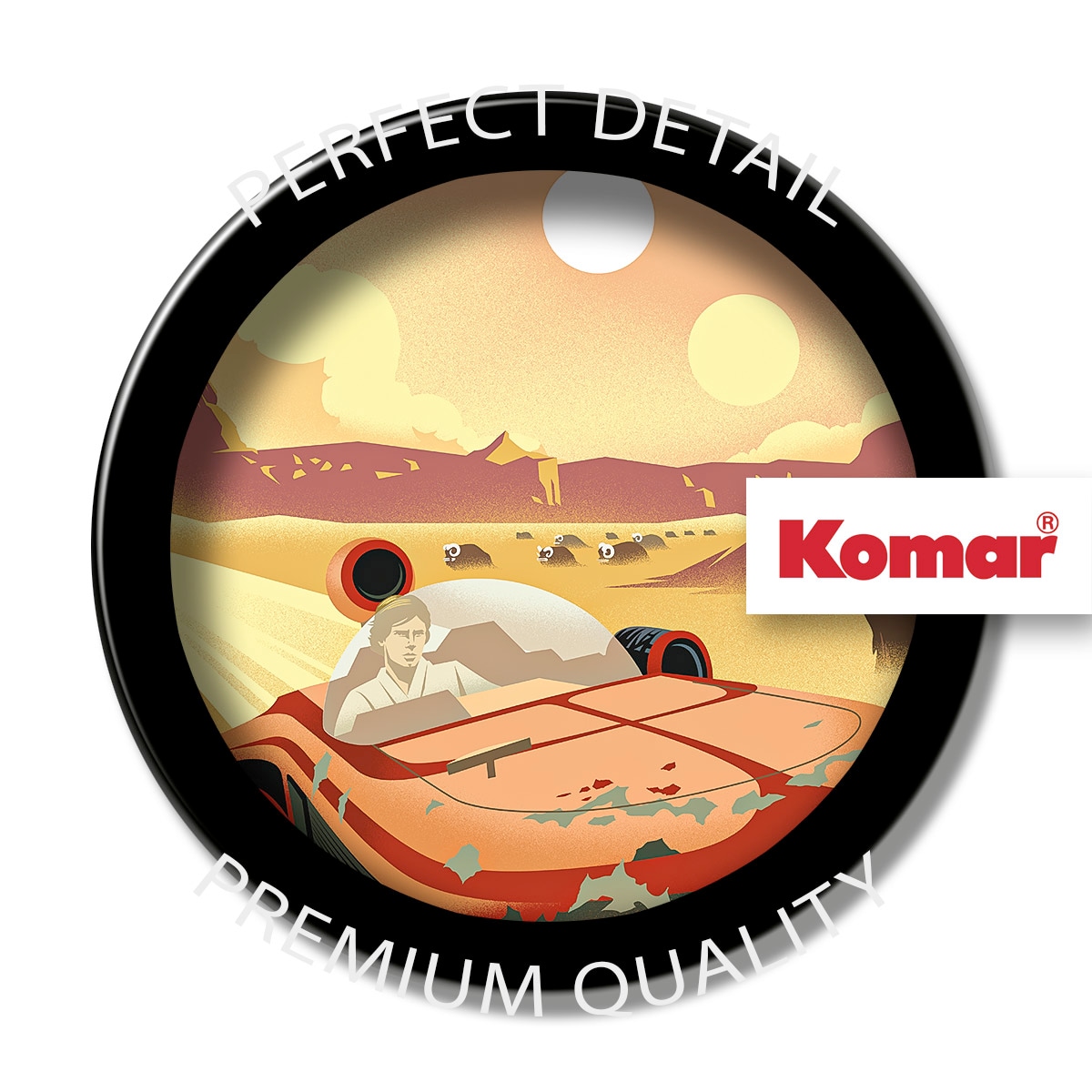 Komar Wandbild »Star Wars Visit Tatooine!« Disney Set, 1 Stk. tlg. 50 x 70 cm (Breite x Höhe) - Kinderzimmer, Dekoration