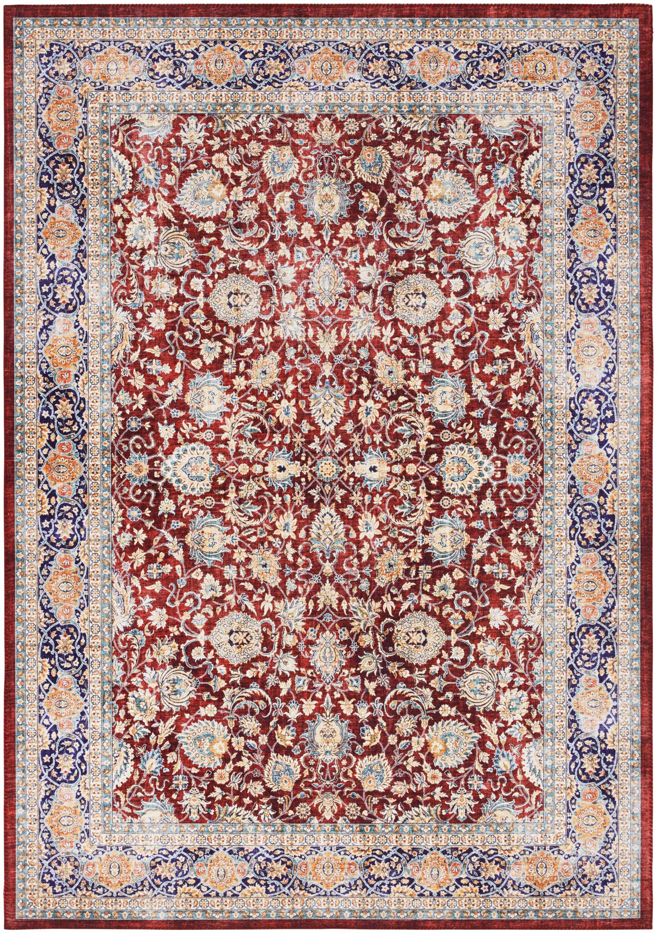 ELLE DECORATION Teppich »Keshan Maschad«, rechteckig, 5 mm Höhe, Orientalisch, Läufer, Kurzflor, Vintage, Wohnzimmer, Schlafzimmer