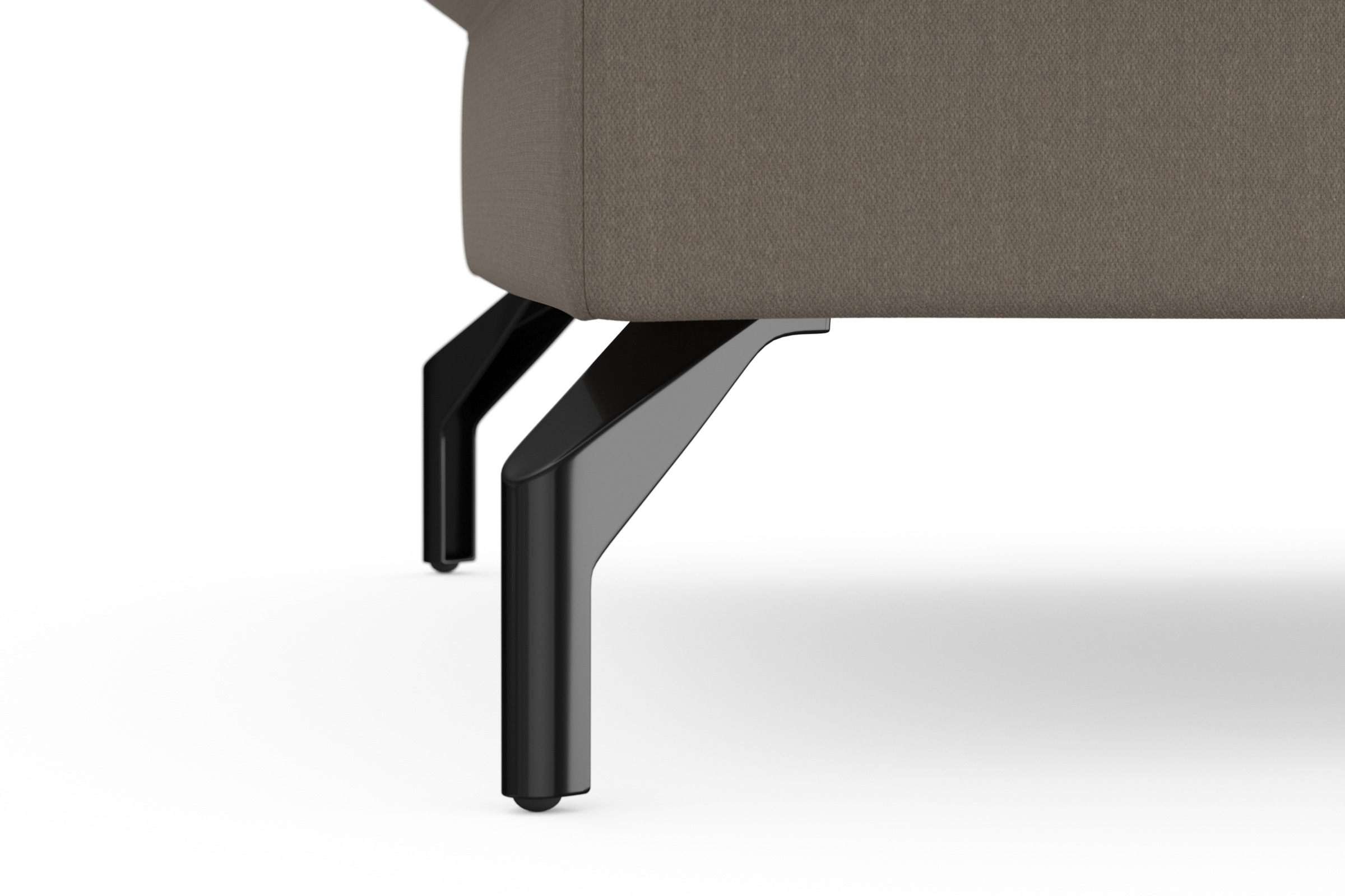 sit&more Hocker »Fashion«, inklusive Federkern, mit hochwertigen, schwarzen Metallfüssen