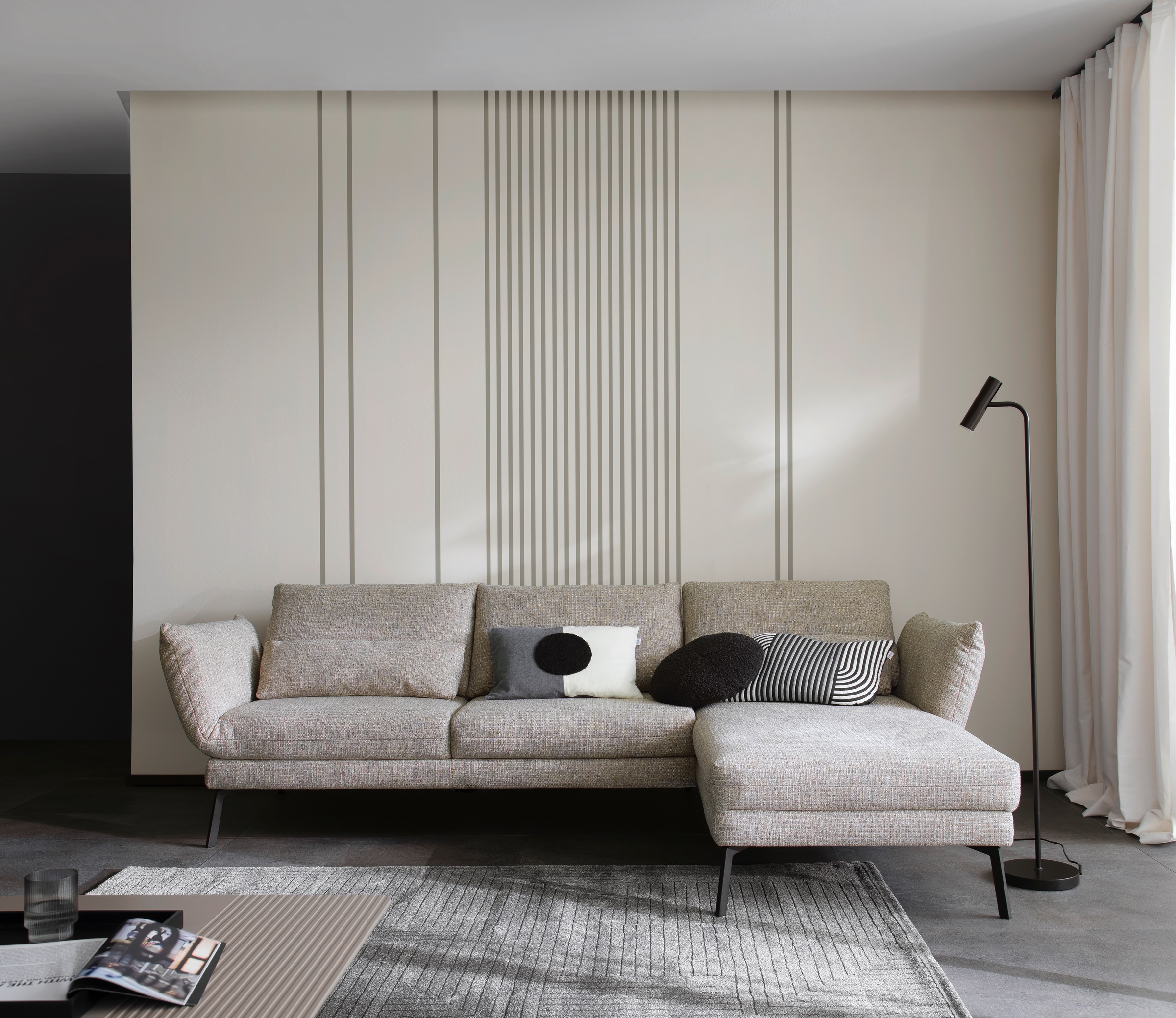 SCHÖNER WOHNEN-Kollektion Teppich »Pure 6317-242«, rechteckig, 22 mm Höhe, Kurzflor, Hoch Tief Struktur, Wohnzimmer, Schöner Wohnen Kollektion