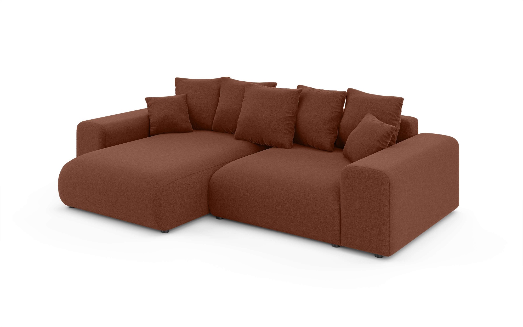 Home affaire Ecksofa »LAKESIDE mit Bettfunktion und Bettkasten, B/T/H 257/166/84 cm«, L-Form, Recamiere beidseitig montierbar, mit Wellenunterfederung