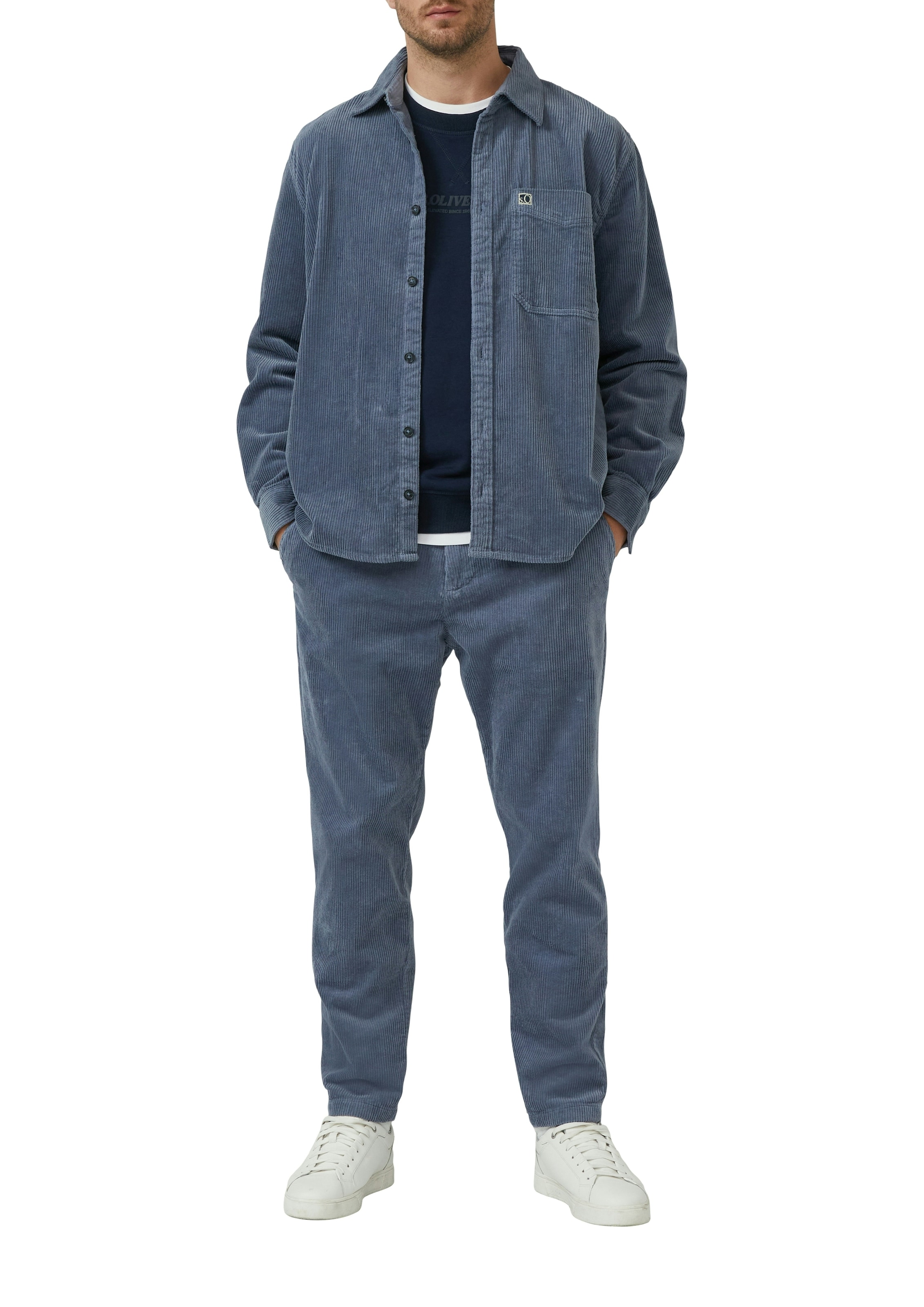 s.Oliver Pantalon en velours côtelé  avec ceinture élastique