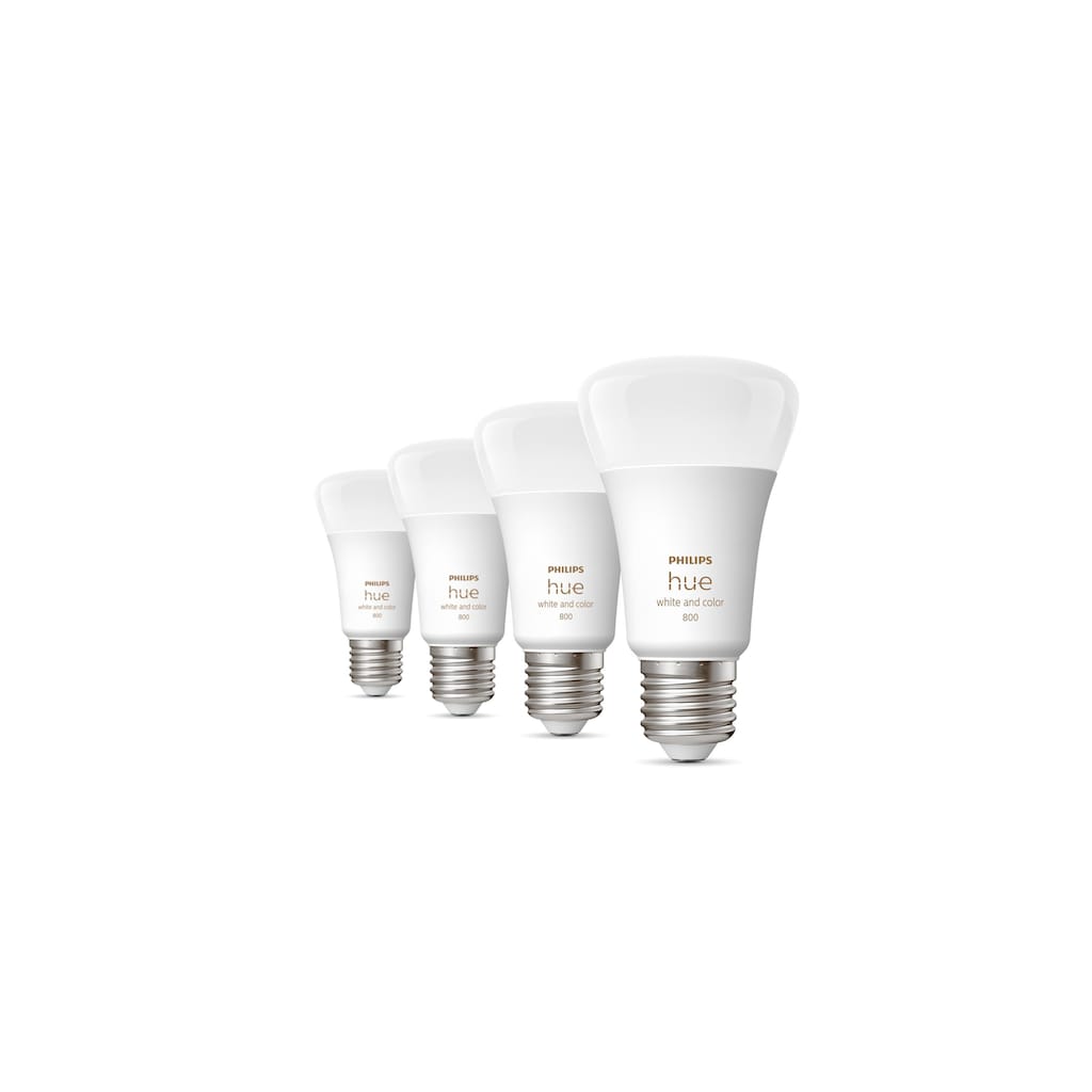 Philips Hue LED-Leuchtmittel »Philips Hue Leuchtmittel White & Color«, E27, Tageslichtweiss-Neutralweiss-Warmweiss-Farbwechsler