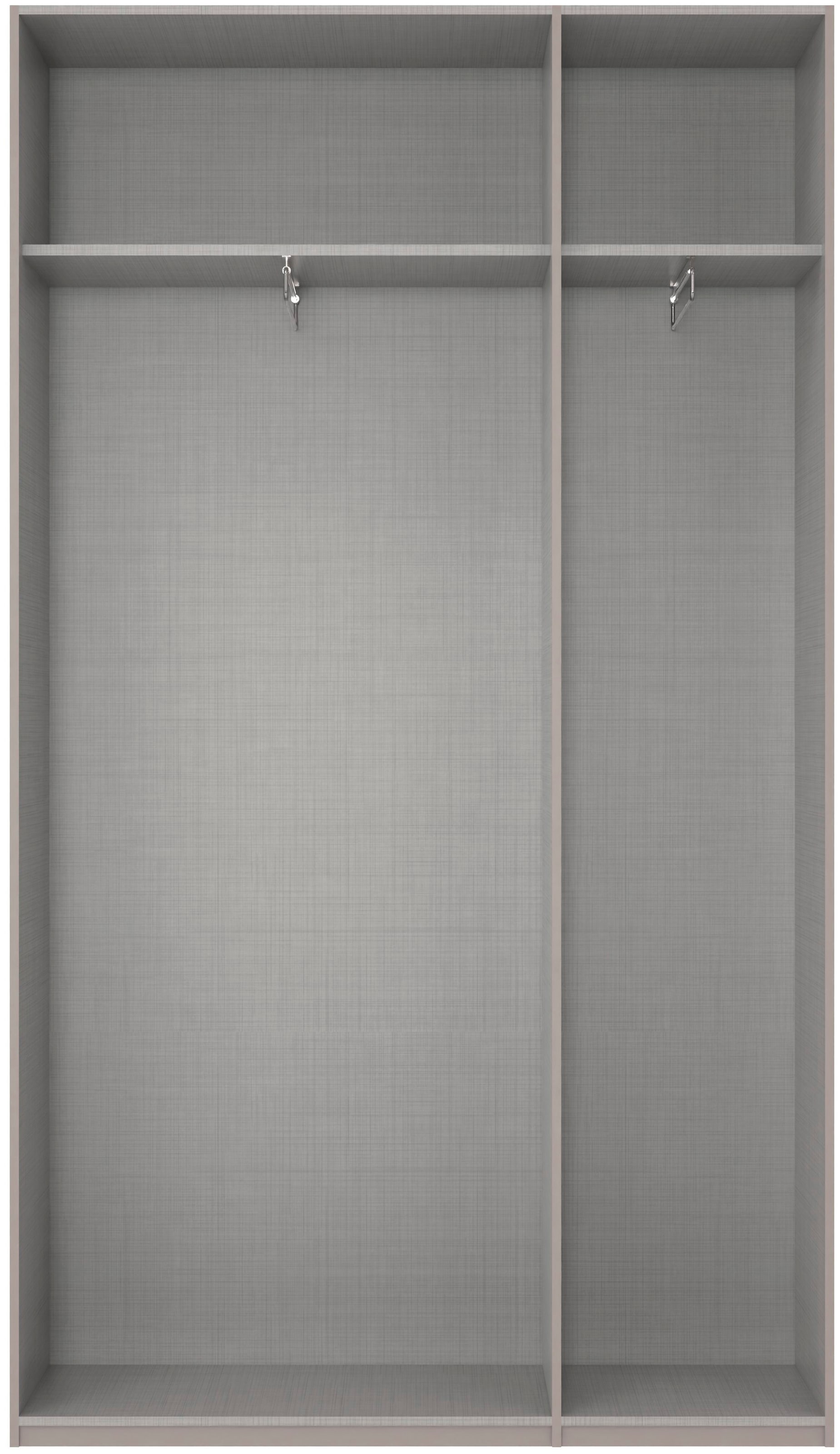 Wimex Kleiderschrank »Mugano,in 8 Breiten,3 Höhen,2 Tiefen, viele Farben, Made in Germany«, (in Basic oder Premium Ausstattung mit 2 weiteren Einlegeböden), mit langen oder kurzen Griffen aus Metall, mit oder ohne Spiegel
