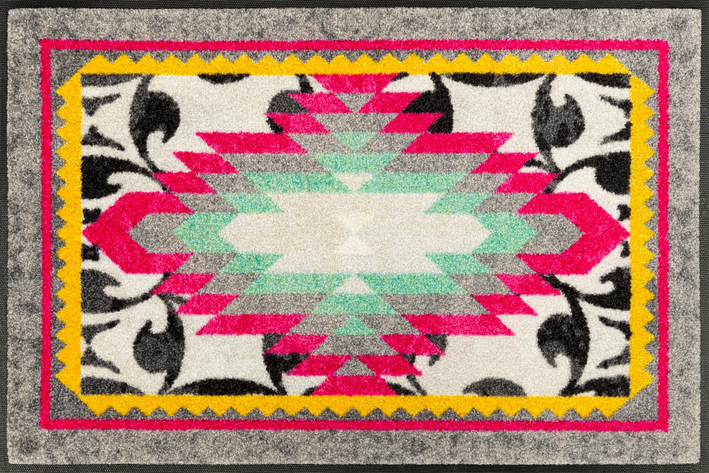 Image of wash+dry by Kleen-Tex Fussmatte "Tribal Pop" rechteckig 7 mm Höhe auch als Läufer erhätlich, waschbar und trocknergeeignet