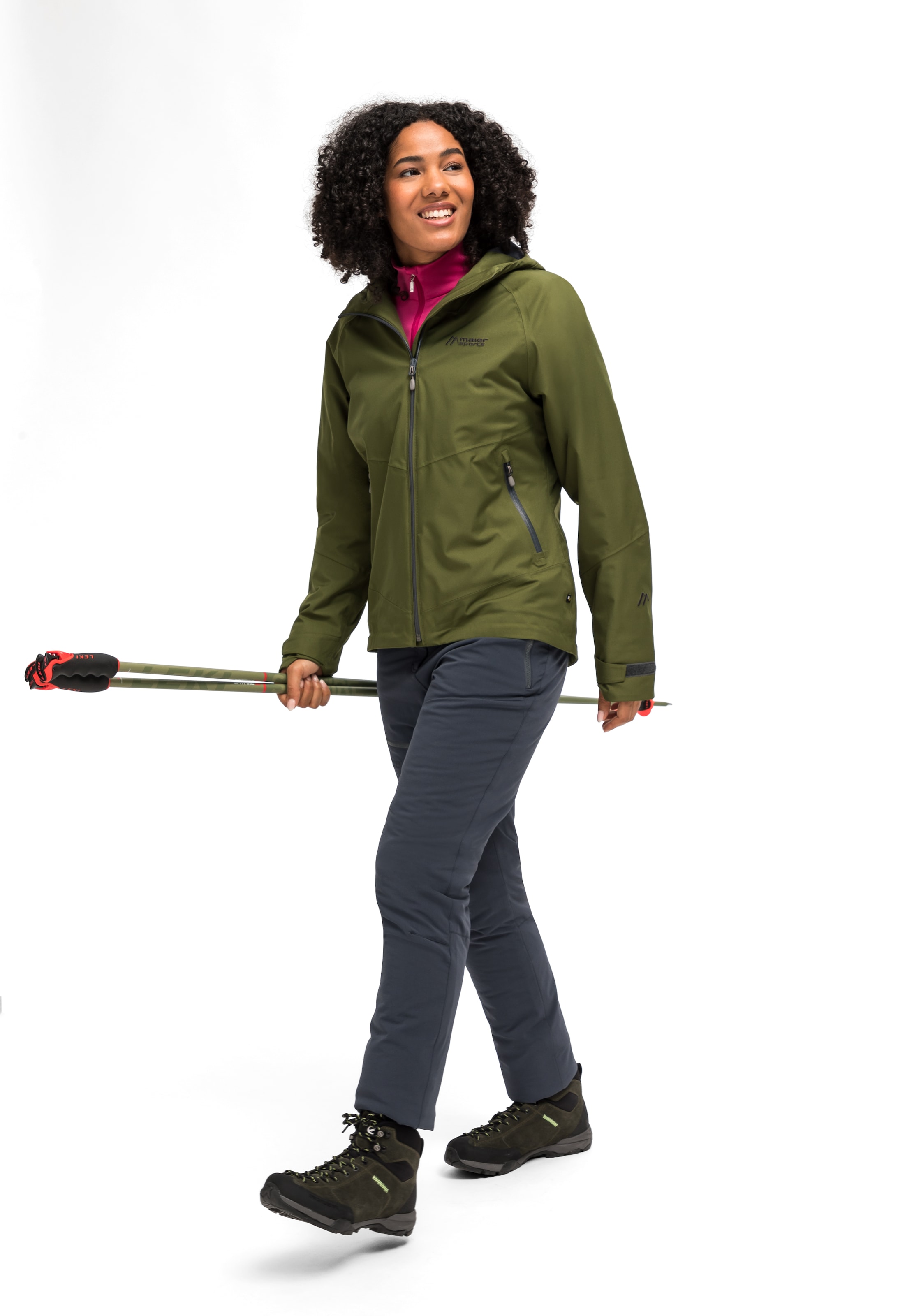 Maier Sports Outdoorjacke »Solo Tipo W«, Damen Wanderjacke, atmungsaktiv und wasserdicht, Regenjacke mit Kapuze