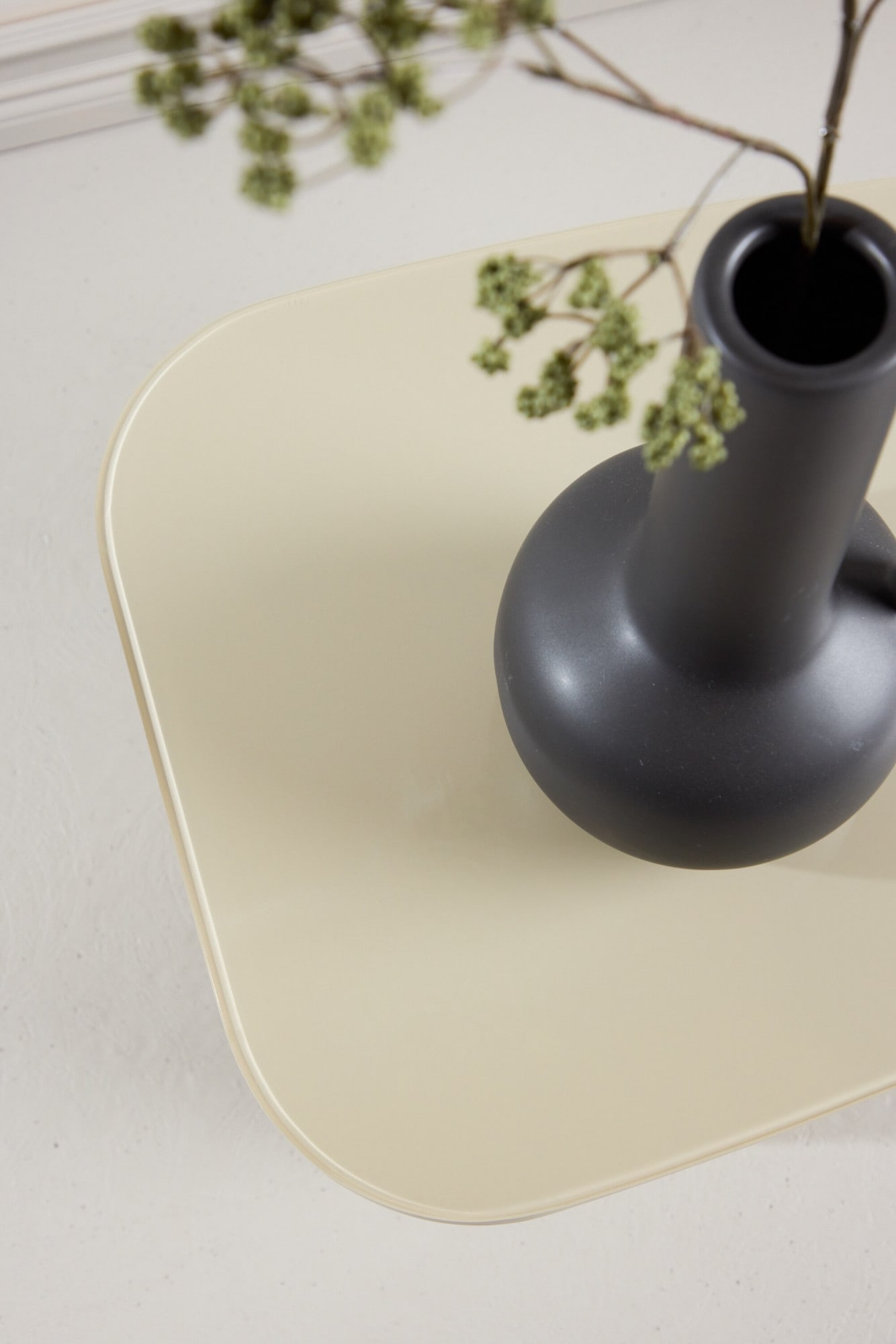 Venture Home Beistelltisch »Grönvik, ovaler Beistelltisch 70 × 45 cm mit Glasplatte in Beige« Ablagetisch, Glas transparent, MDF-Gestell beige, oval, dekorativ