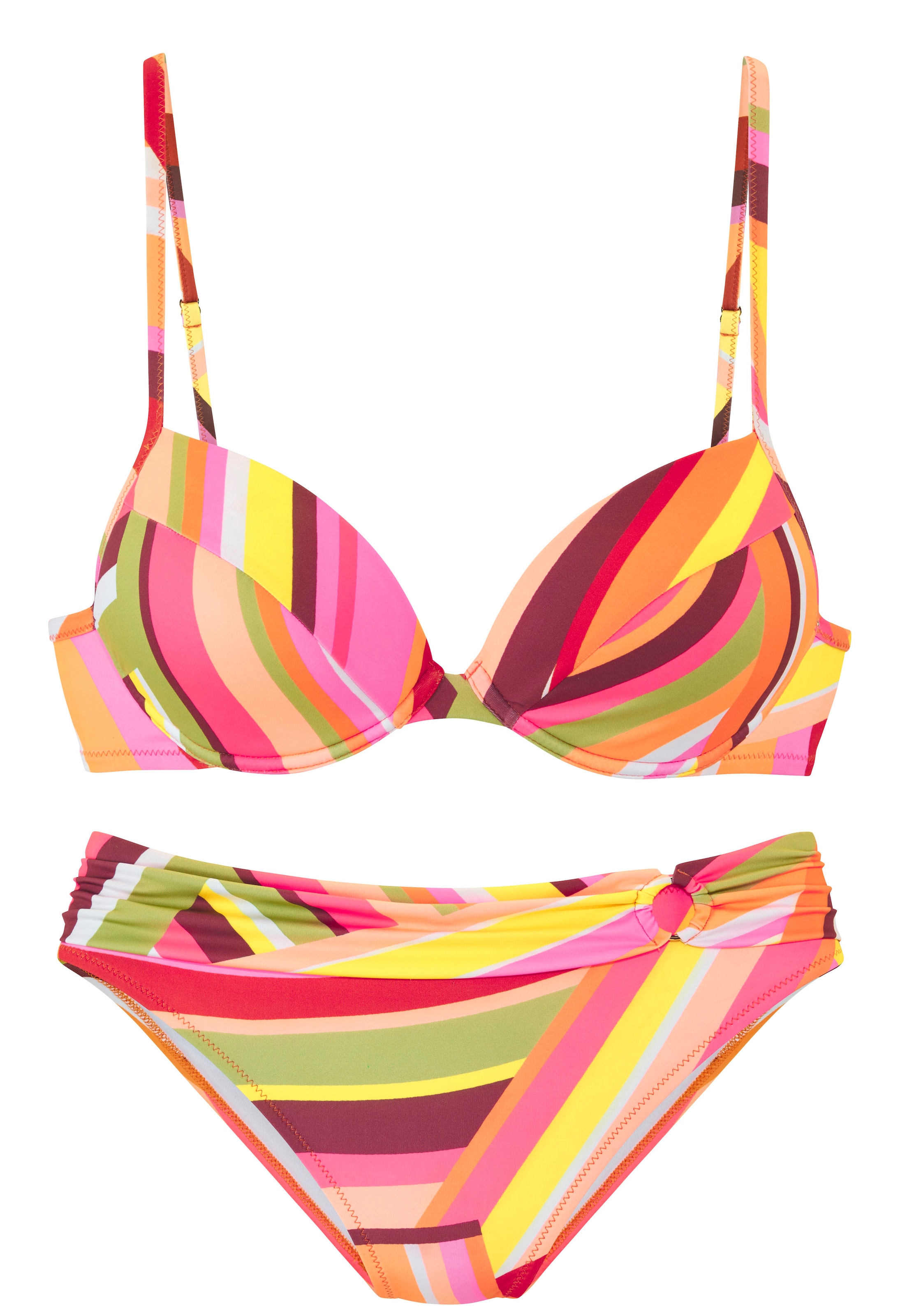 Bruno Banani Push-Up-Bikini, mit edlem Zierring