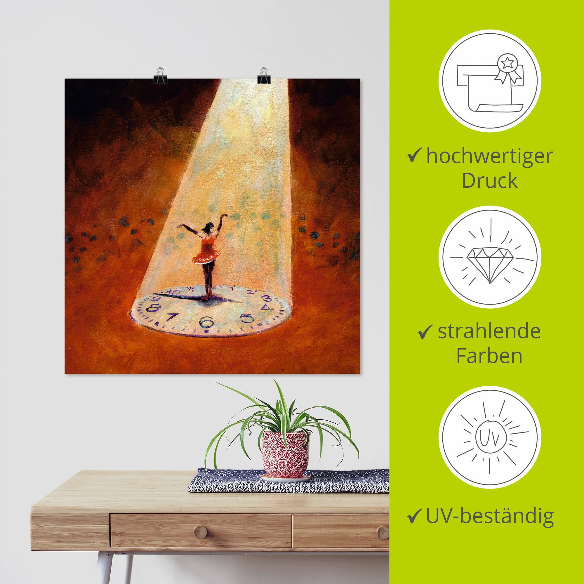 Artland Wandbild »Im Jetzt sein« Frau 1 Stk. tlg. als Leinwandbild, Poster in verschied. Grössen