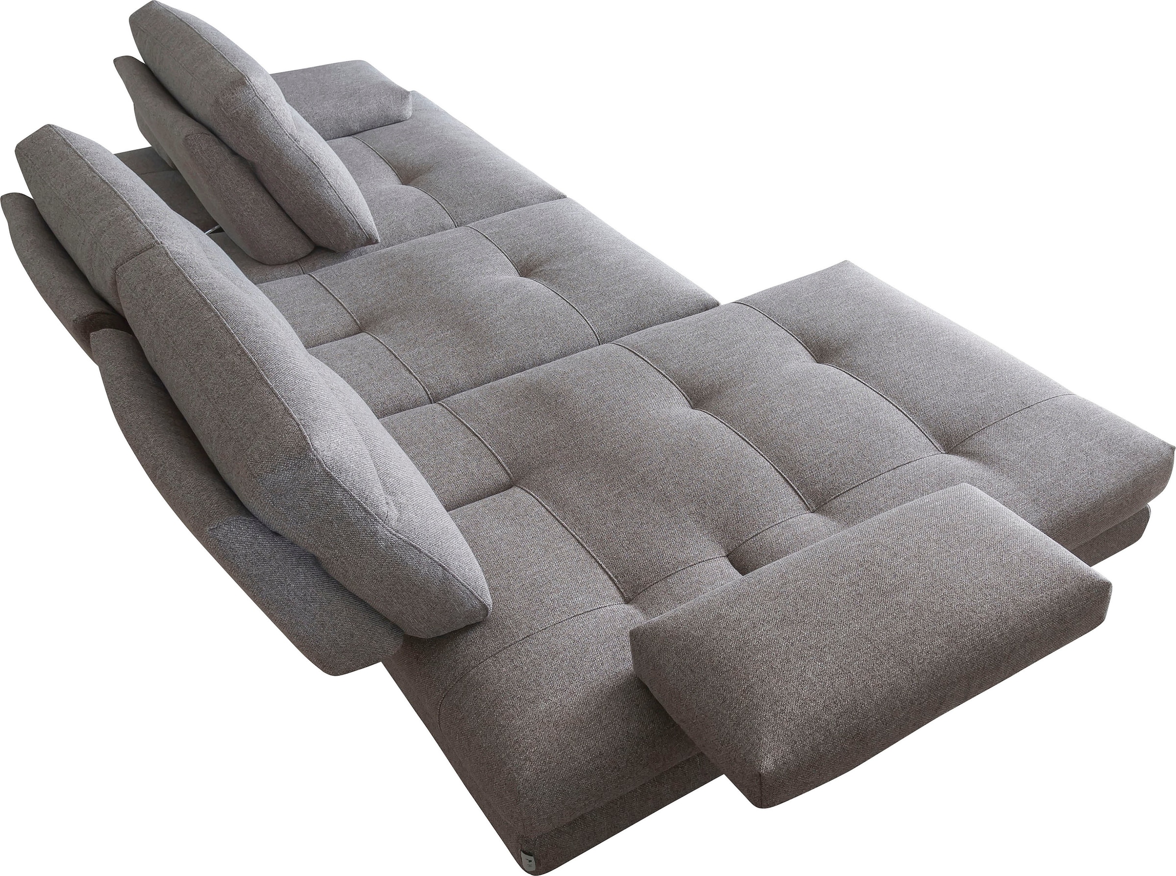 CALIA ITALIA Ecksofa »Toby Wing, Komfortsofa der Extraklasse, bequem, L-Form« inklusive Sitztiefenverstellung, Füsse in chrom glänzend