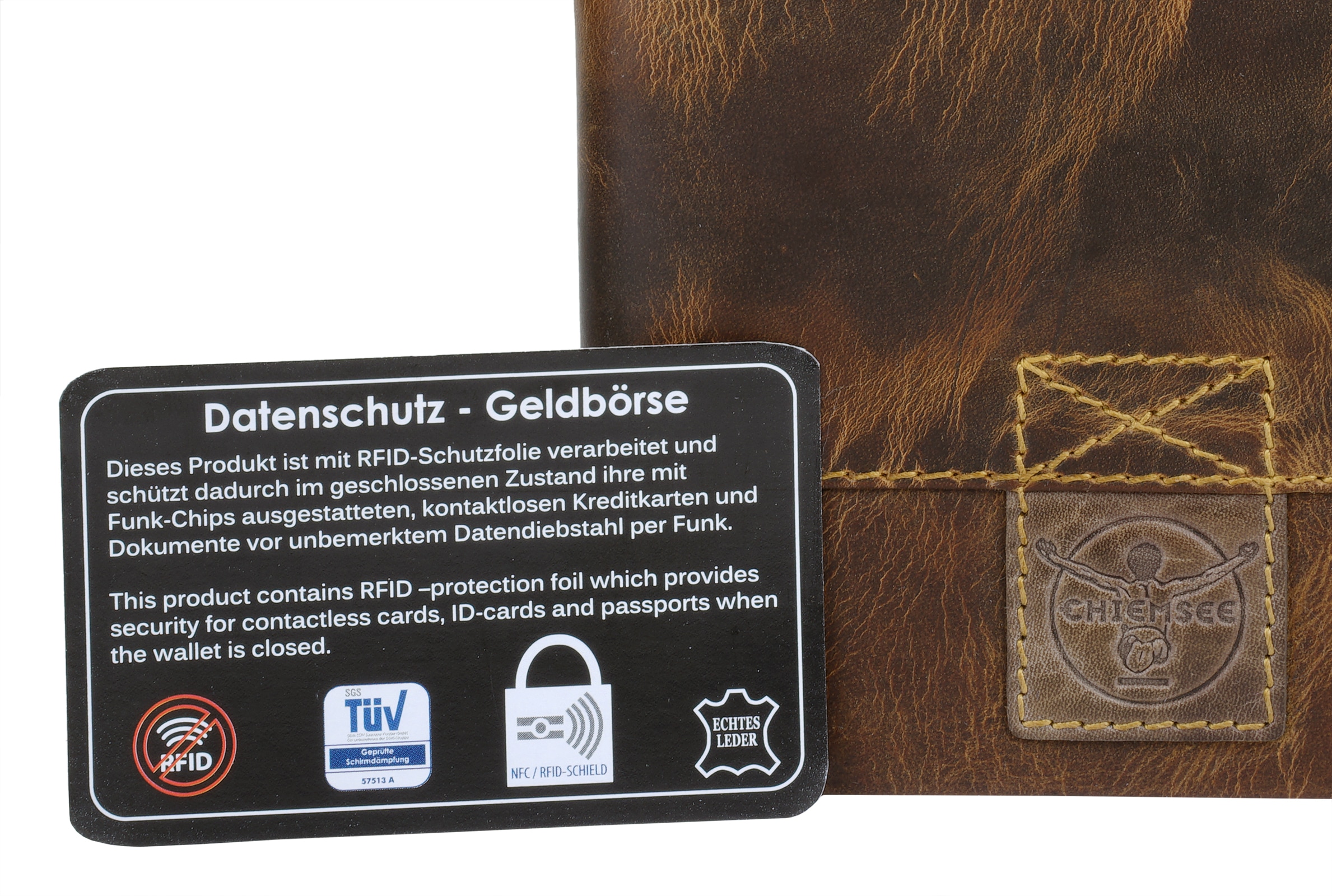 Chiemsee Geldbörse, echt Leder