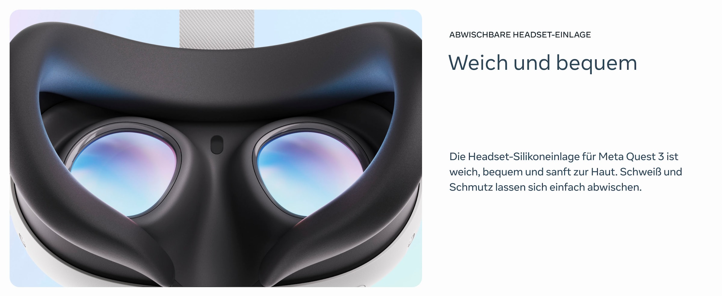 Meta VR Brillen-Halterung »Quest 3 Silicone Facial Interface«