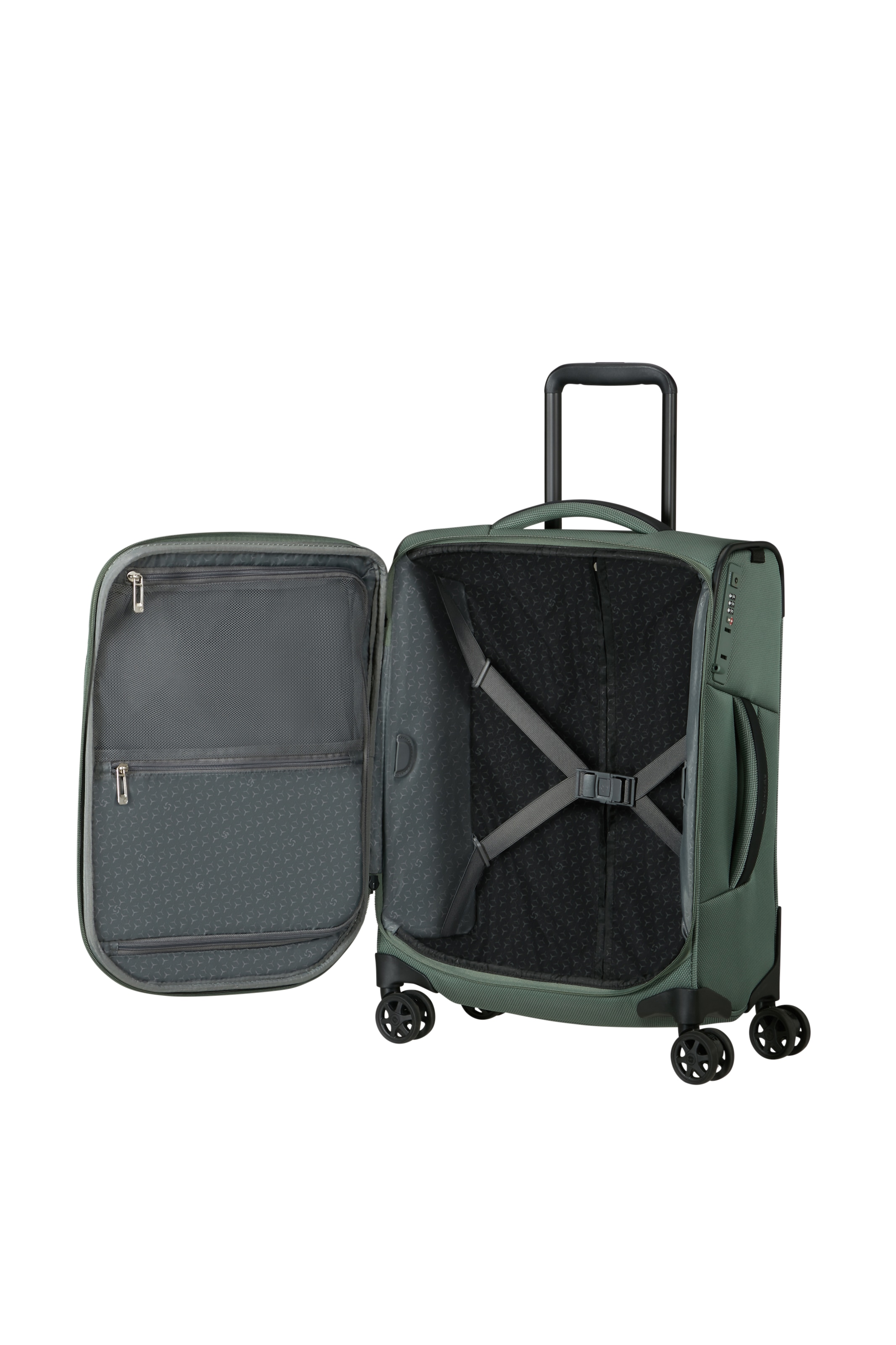 Samsonite Trolley à bagages souples »RESPARK, verschiedene Grössen und Farben« 43 litre 4 Rollen avec plusieurs poignées, intérieur en polyester