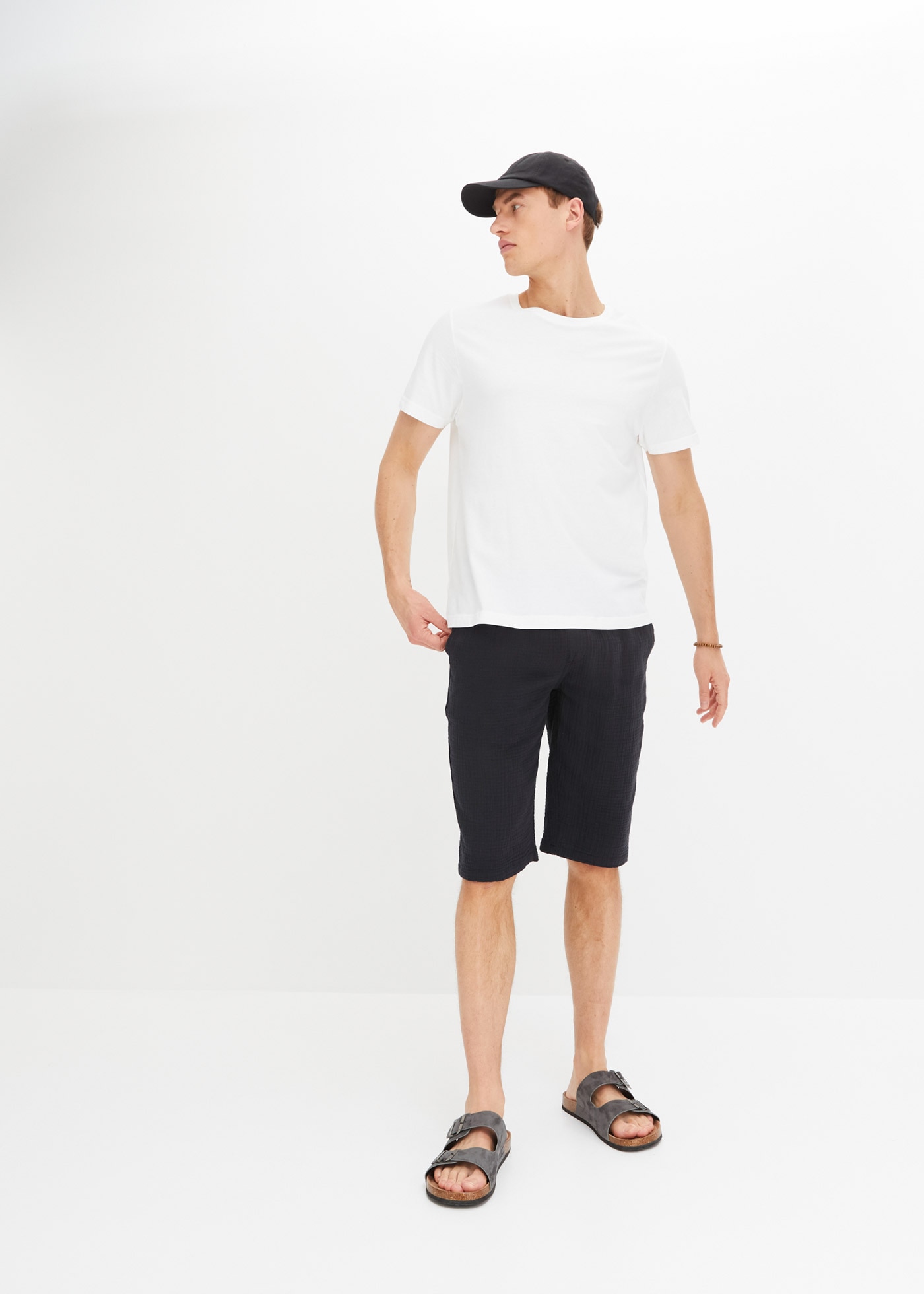 bonprix T-shirt »T-Shirt (5er Pack)« Paquet, 5er, 5 cuis Regular Fit, Kurzarm, für warme Tage, aus Baumwolle und Viskose