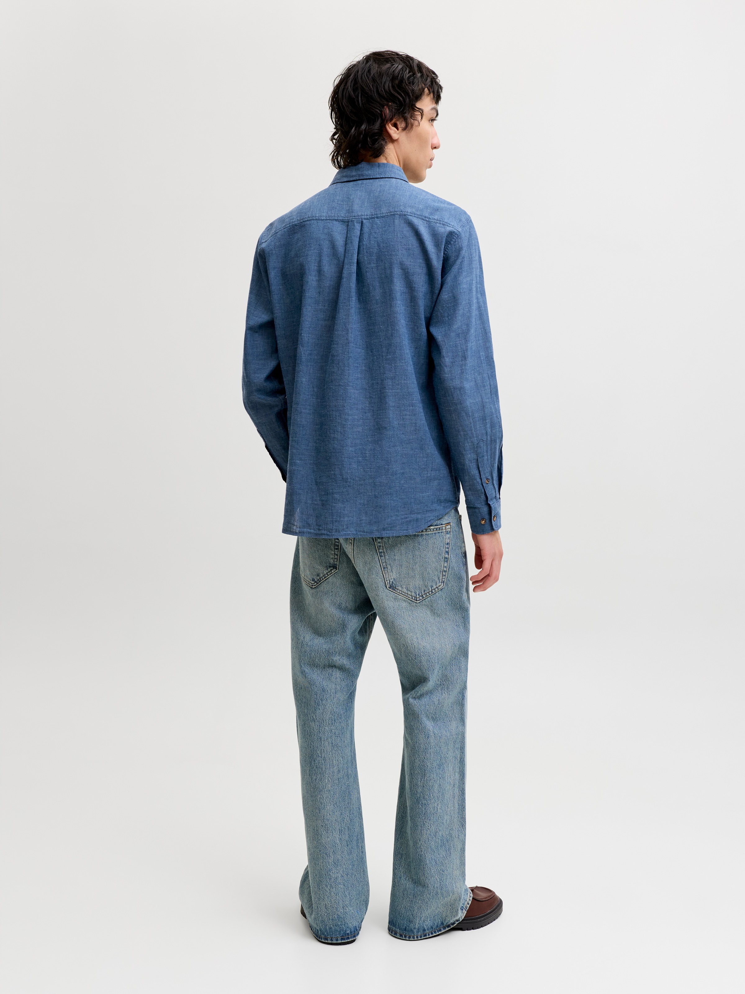Jack & Jones Chemise à manches longues »JJESUMMER LINEN BLEND SHIRT L/S SN« mélange coton, coupe régulière