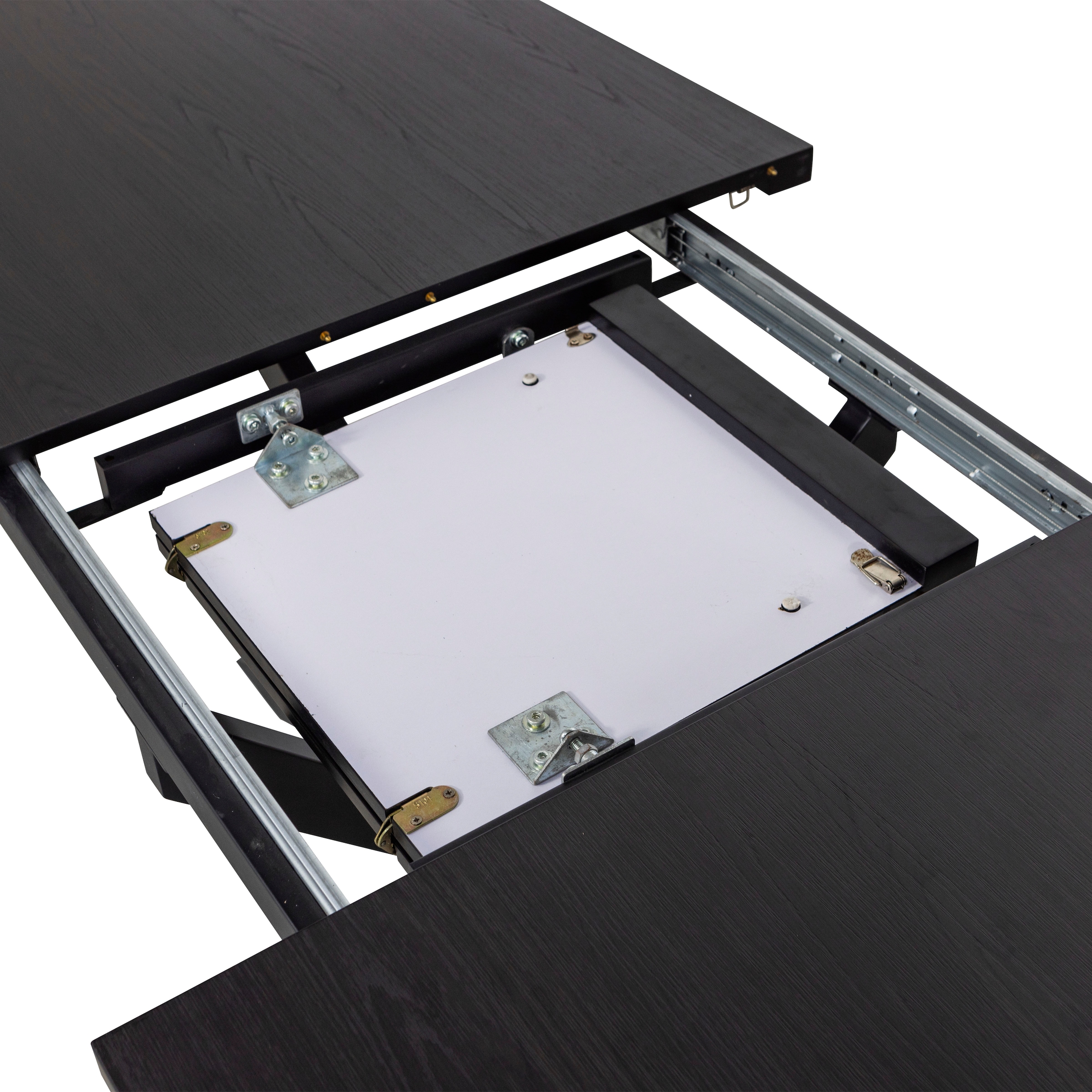 WOOOD Table de salle à manger »Arros MDF Lackiert Ausziehbar, B 220 x T 90 x H 75 cm« Forme ovale, capacité de charge partie centrale 100 kg, grain visible