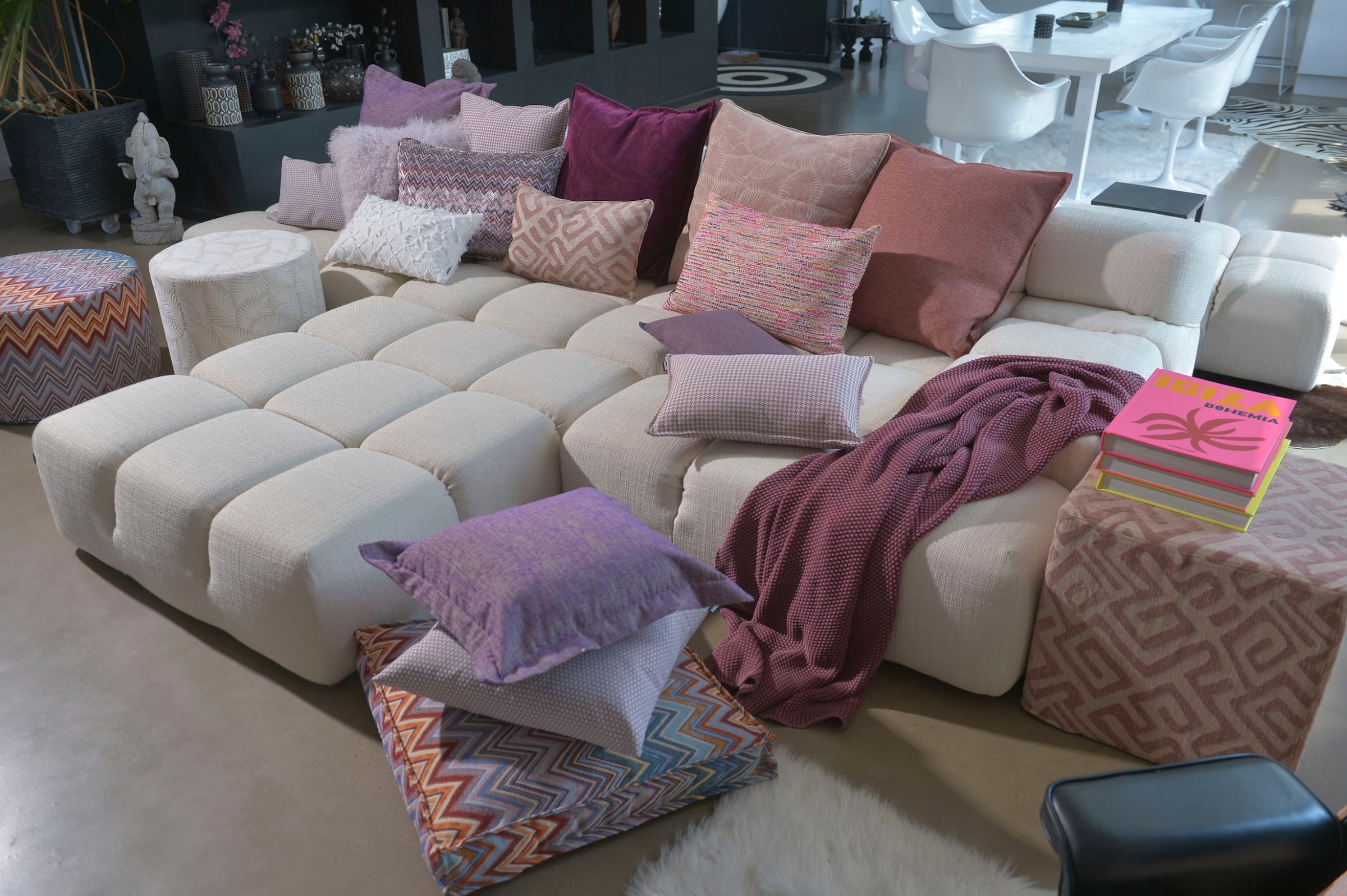 H.O.C.K. Dekokissen »Zacki« mit Zickzackmuster, Kissenhülle mit Füllung, 1 Stück