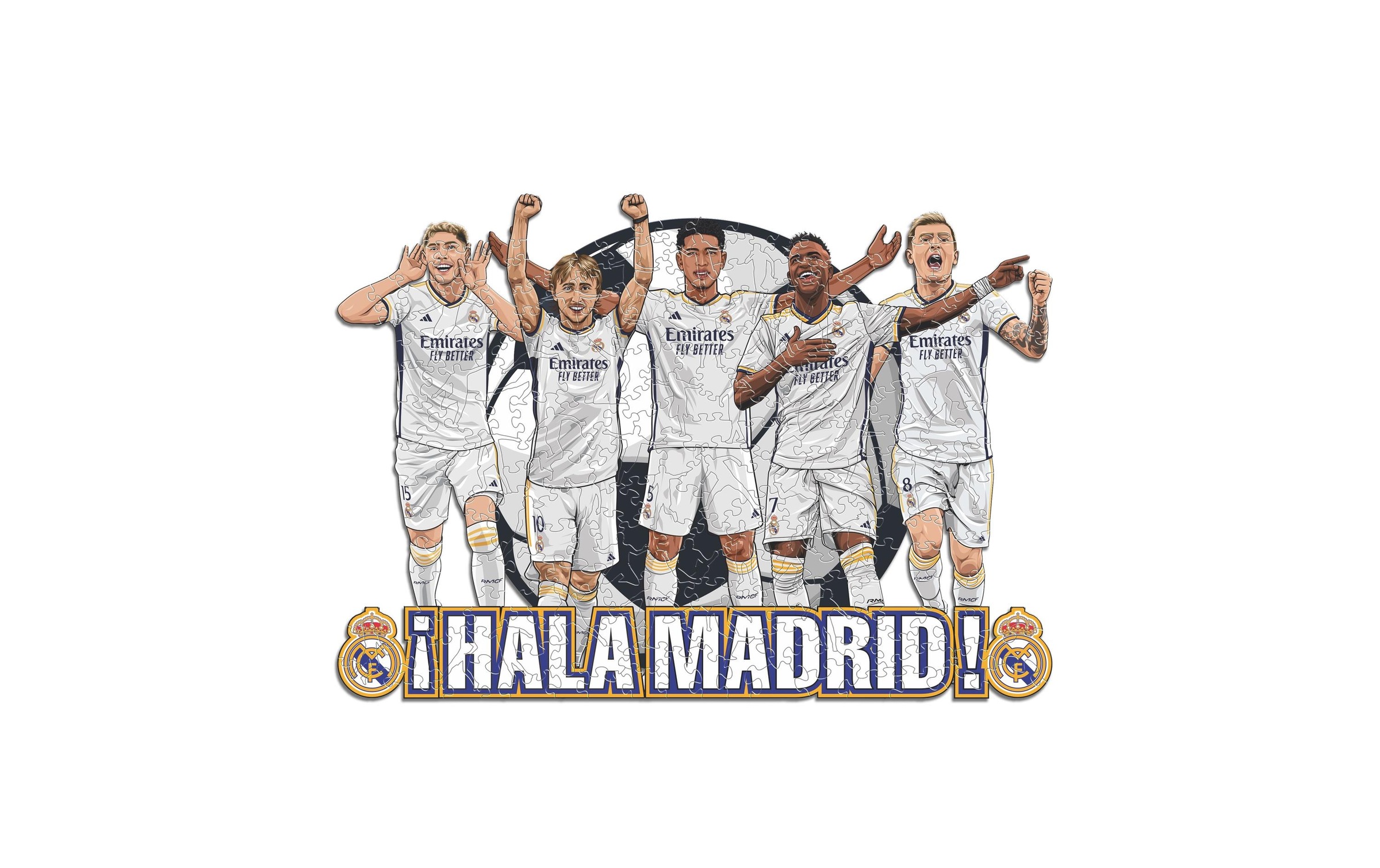  Puzzle »Iconic Real Madrid CF - 5 Spieler« Holzart: Birke (Herkunftsland: China)