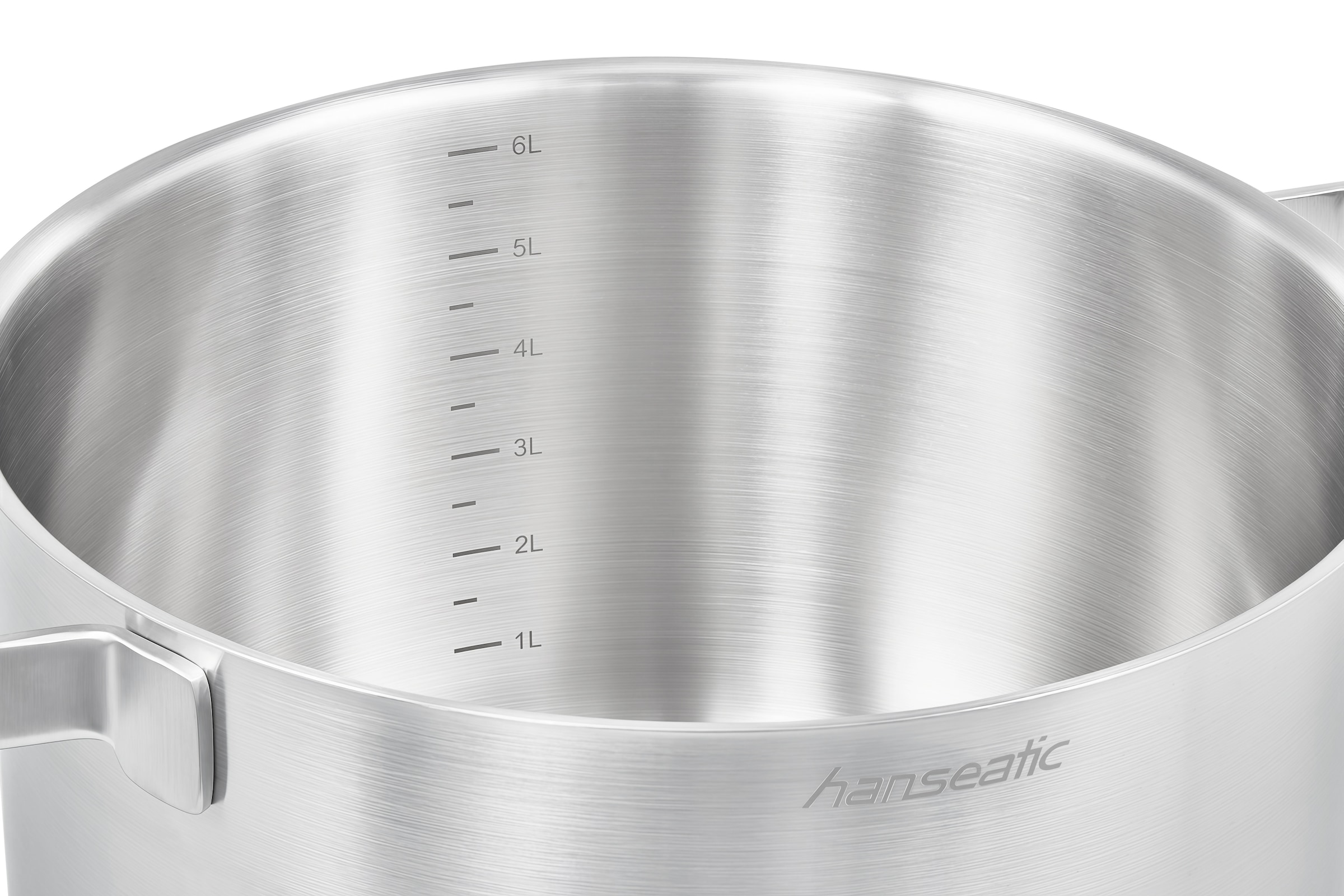 Hanseatic Topf-Set »STYLE«, Edelstahl 18/10, (Set, 9 tlg., Fleischtopf 1x 16 cm / 2x 20 cm / 1x 24 cm, Stielkasserolle 16 cm), Deckel mit praktischer Aufhänge-Funktion, Induktion