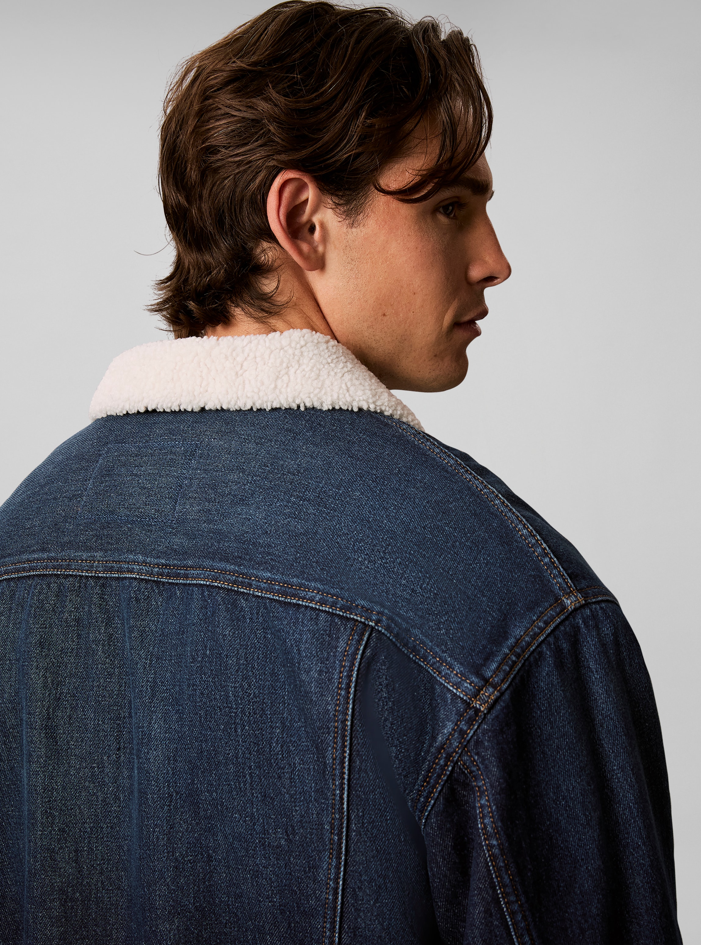 Calvin Klein Jeansjacke »ARCHIVE 90S SHERPA TRUCKER CLAYT« ohne Kapuze Regular fit mit weichem Futter