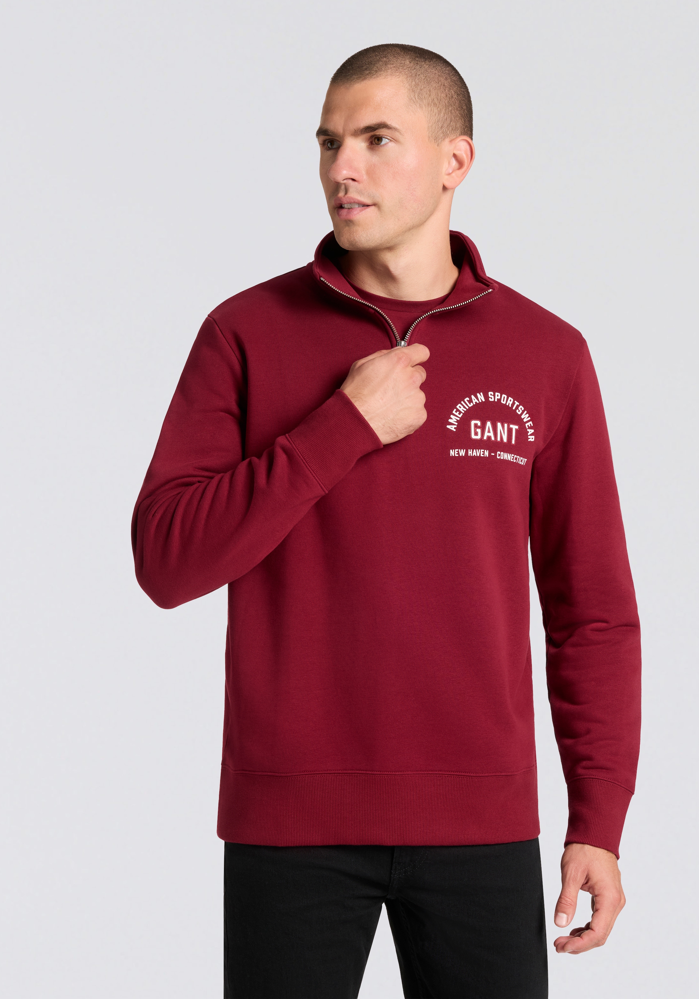 Gant Sweatshirt , Stehkragen mit Reissverschluss
