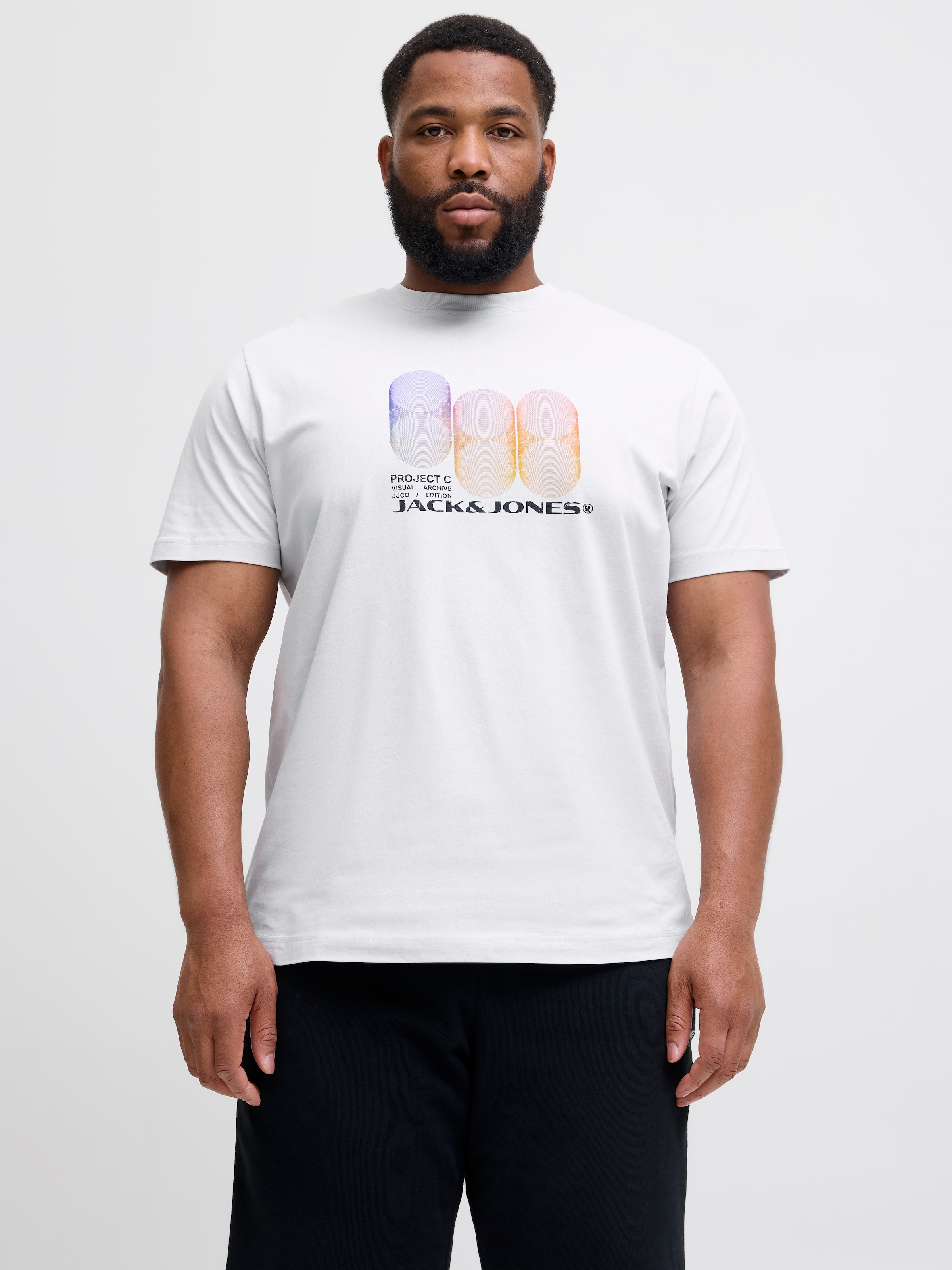 Jack & Jones PlusSize Print-Shirt »JCOCALMA TEE SS CREW NECK FST PLS«, mit Logo Print
